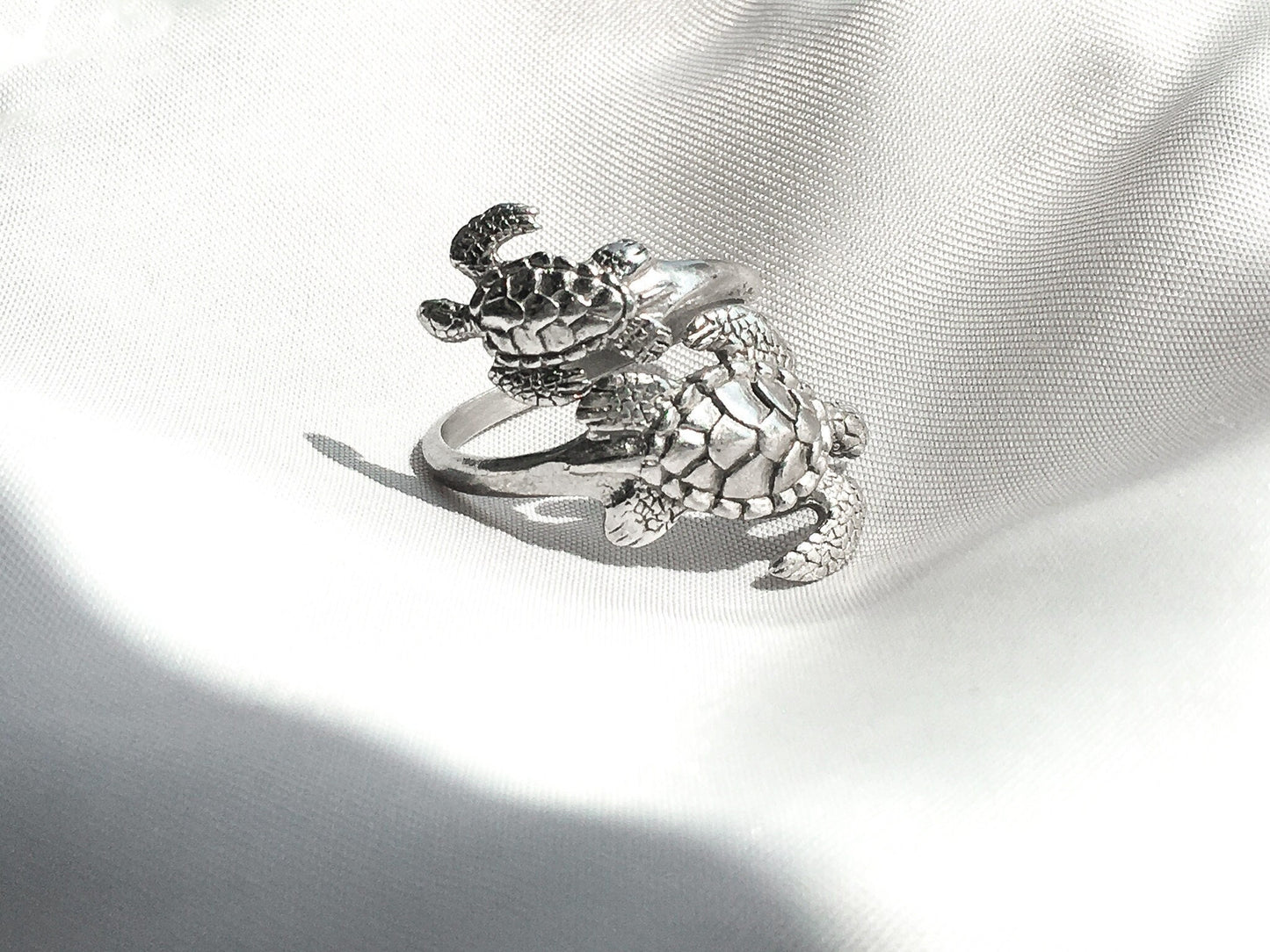 Kabana 925 Two Turtle Wrap Ring Size 6
