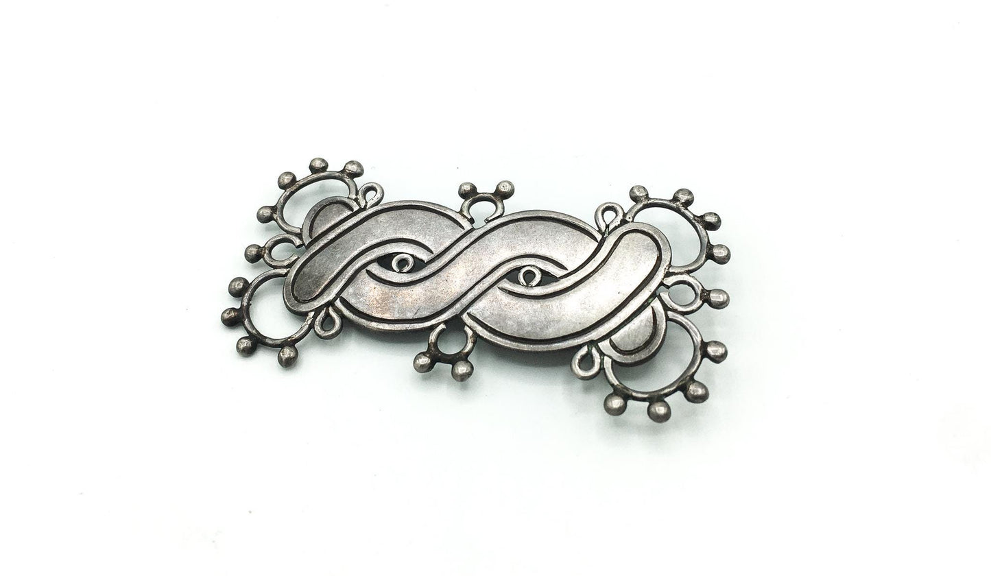 Vintage William Spratling Sterling Brooch Pin Double Coil Design