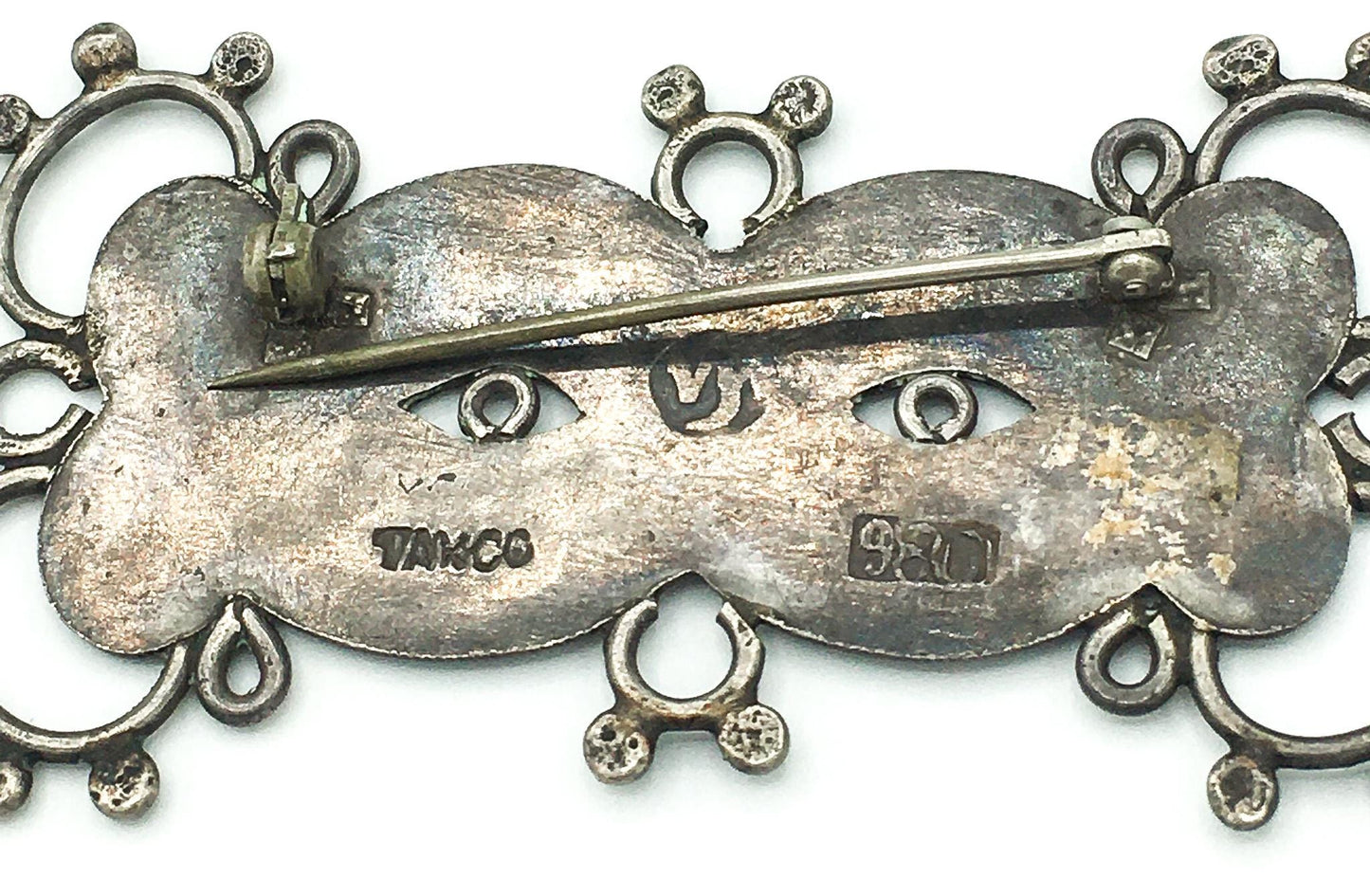 Vintage William Spratling Sterling Brooch Pin Double Coil Design