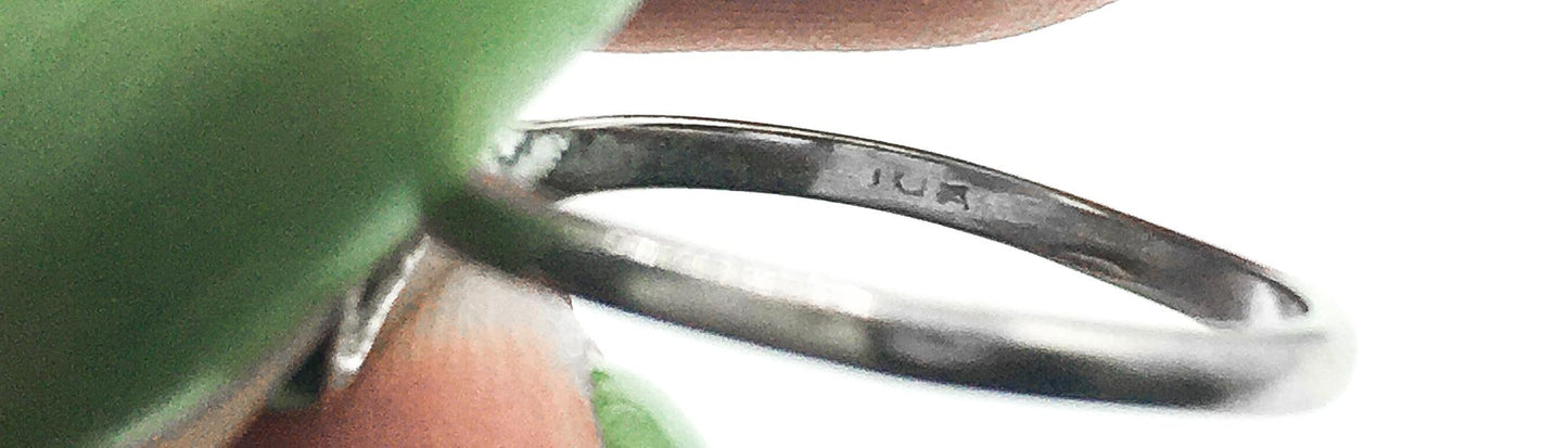 Vintage 10K White Gold Twin Pearl Ring, Size 7