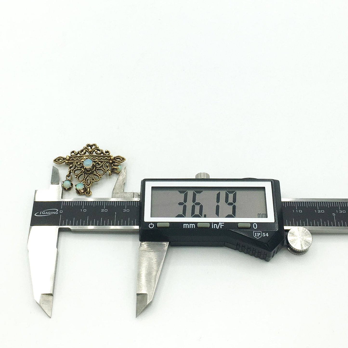 Vintage Sydney Berman Victorian Revival 14K Opal Brooch, Rare Find, Collectable