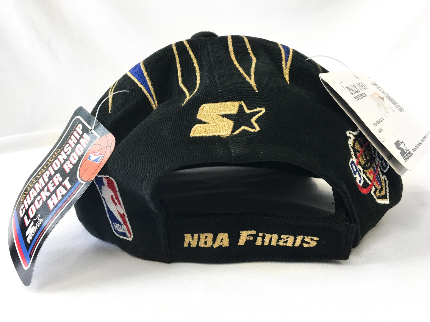 Vintage NWT 1998 Chicago Bulls Champions Black Corduroy Flatbrim Baseball Cap, Vintage 90s NBA Apparel