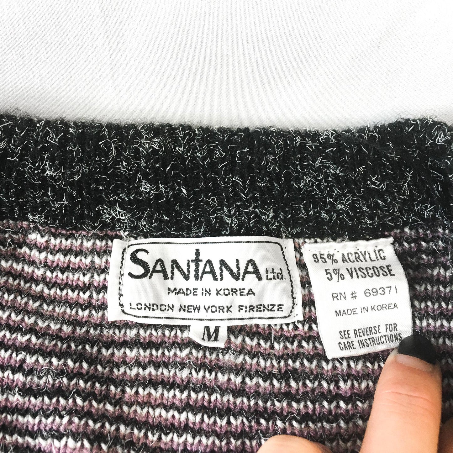 Vintage 90s Santana Gray Multicolor Abstract Print Button Cardigan, Sz. M, Vintage Grandpa Sweater