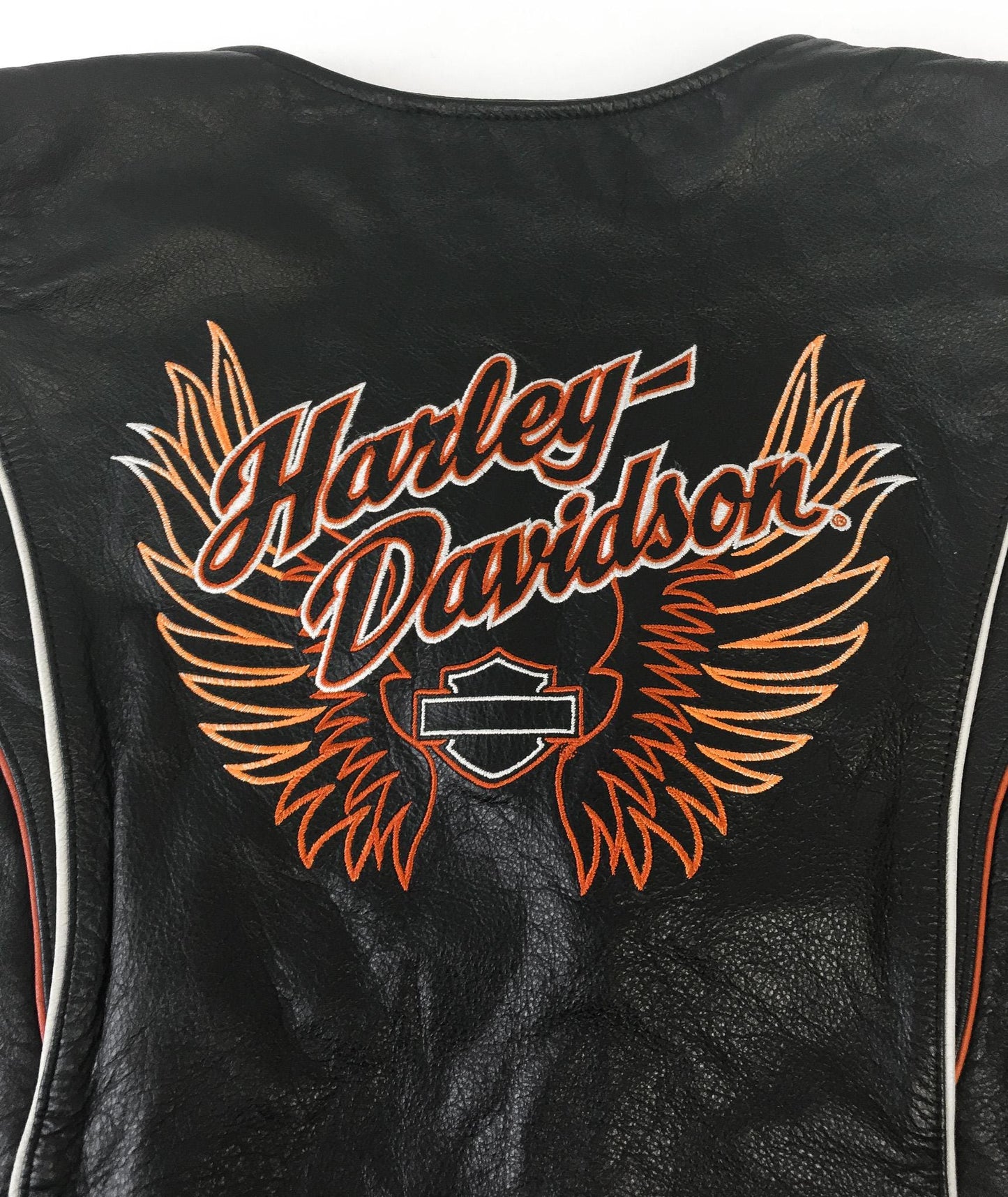 Vintage Inspired Harley Davidson Juneau Black Leather Vest, Women's Sz. L, Vintage Harley Biker Apparel