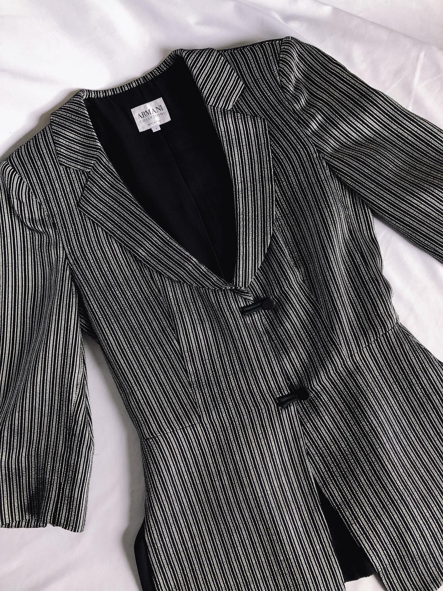 Vintage Armani Collezioni Metallic Striped Blazer, Sz. 4