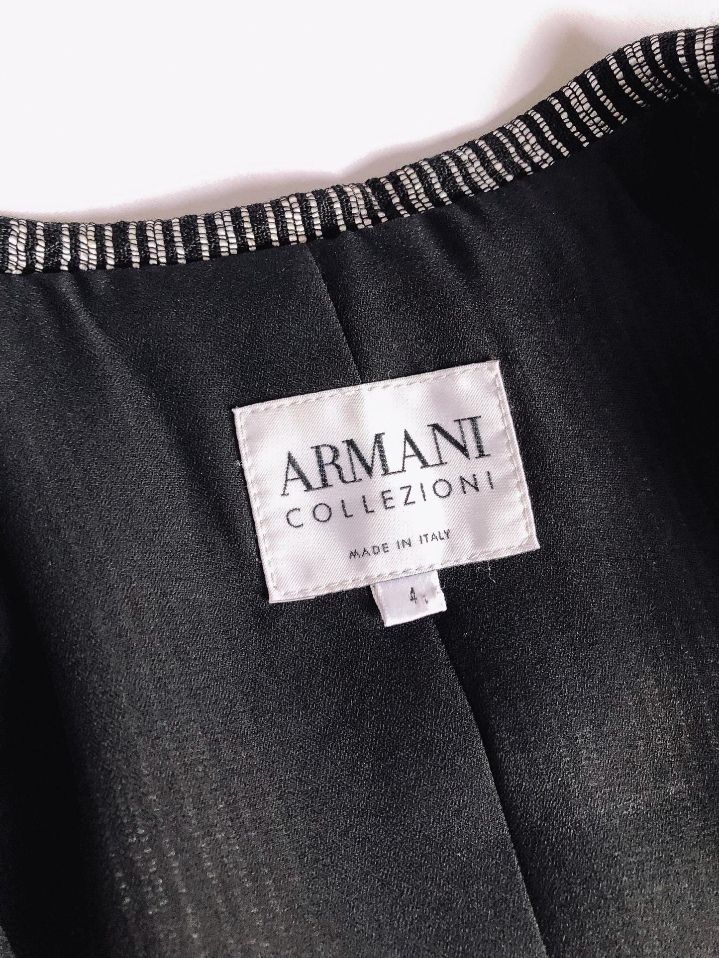 Vintage Armani Collezioni Metallic Striped Blazer, Sz. 4
