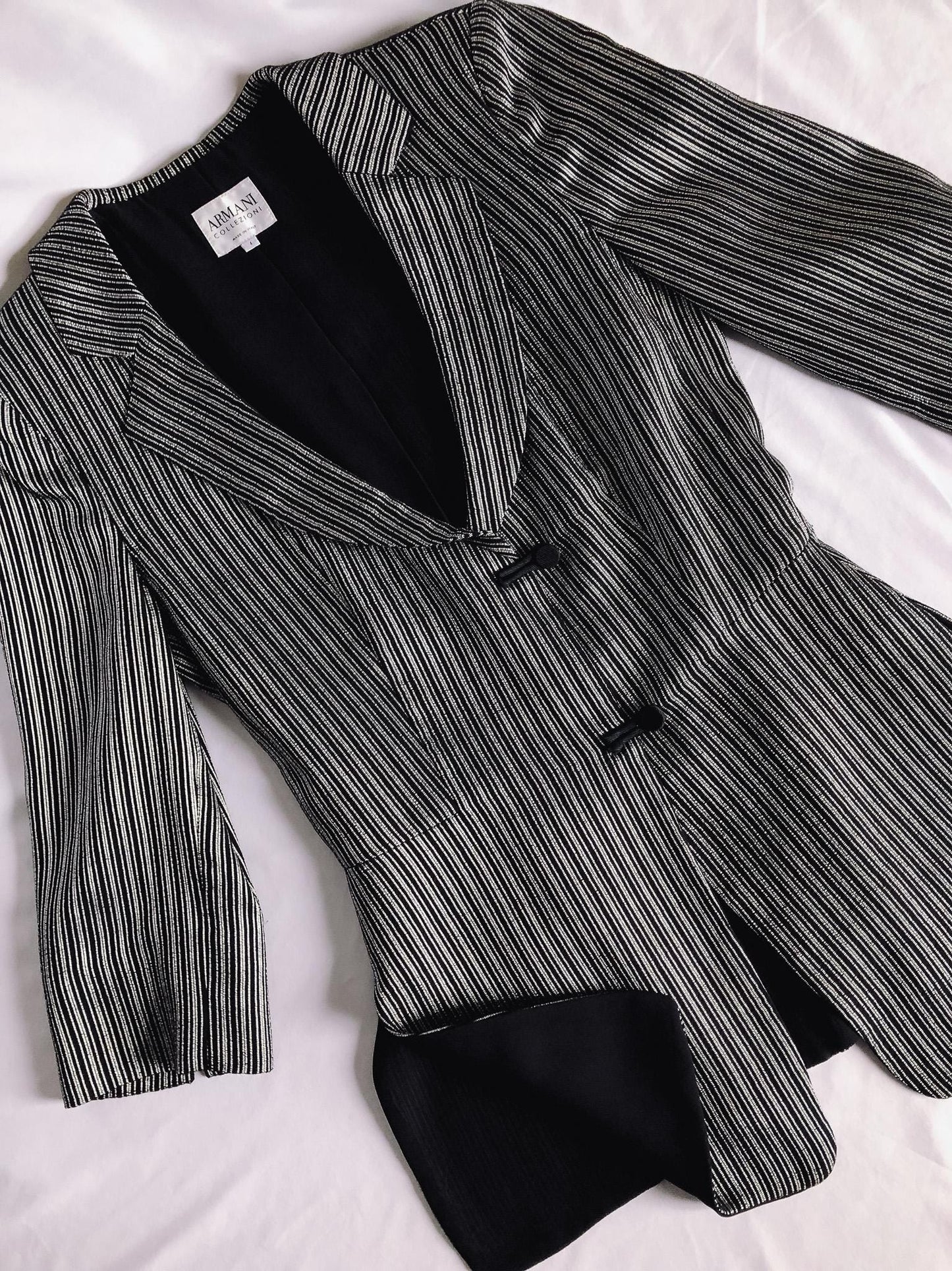 Vintage Armani Collezioni Metallic Striped Blazer, Sz. 4