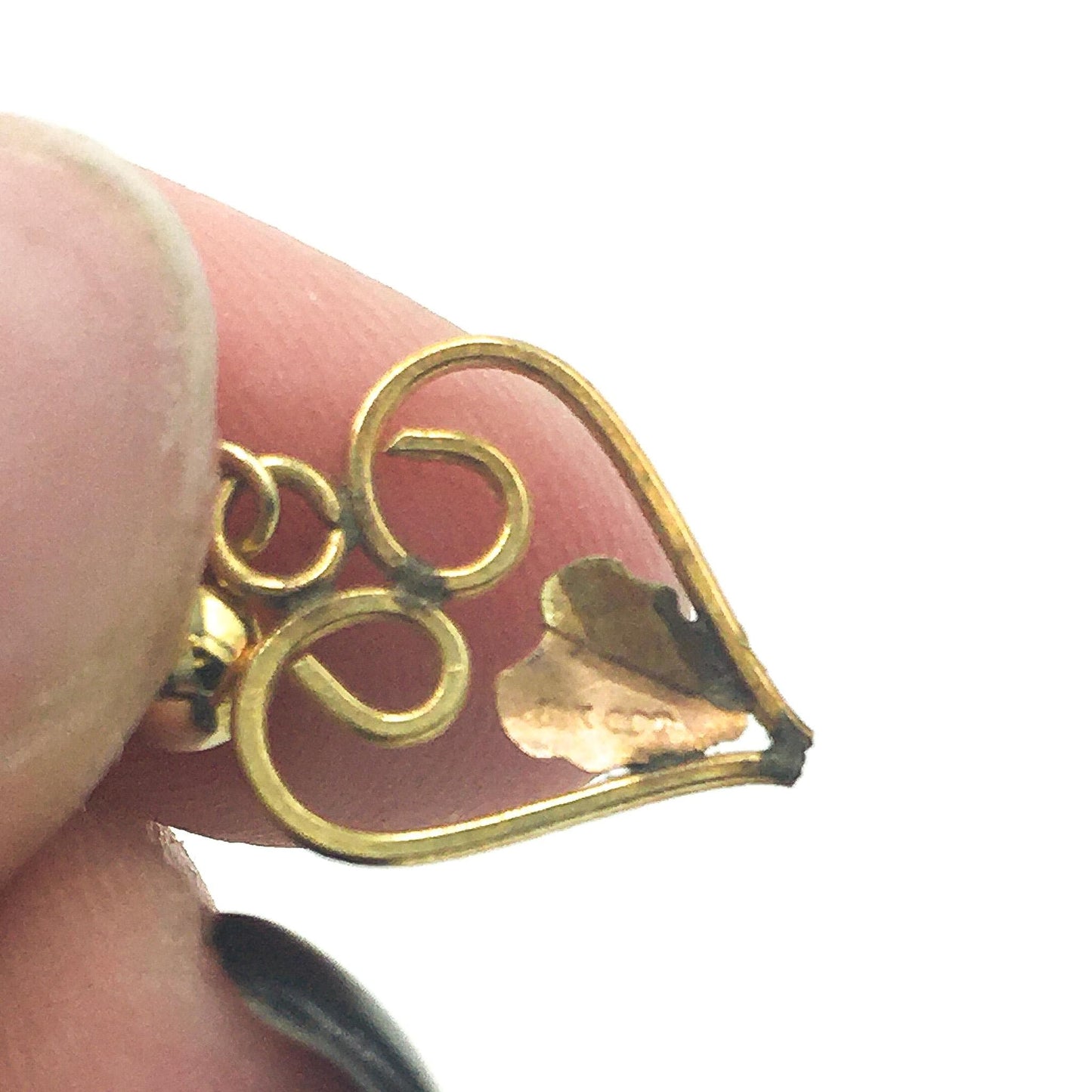 Black Hills Gold 10K Gold Heart Dangle Earrings