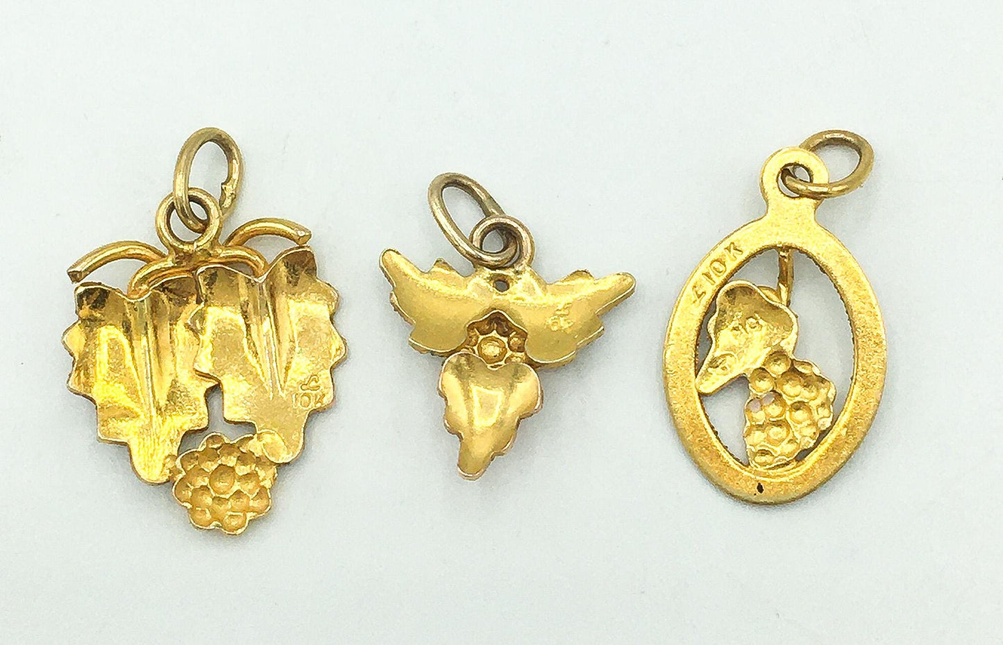 Landstrom's Black Hills Gold Set of 3 Leaf 10K Gold Pendants
