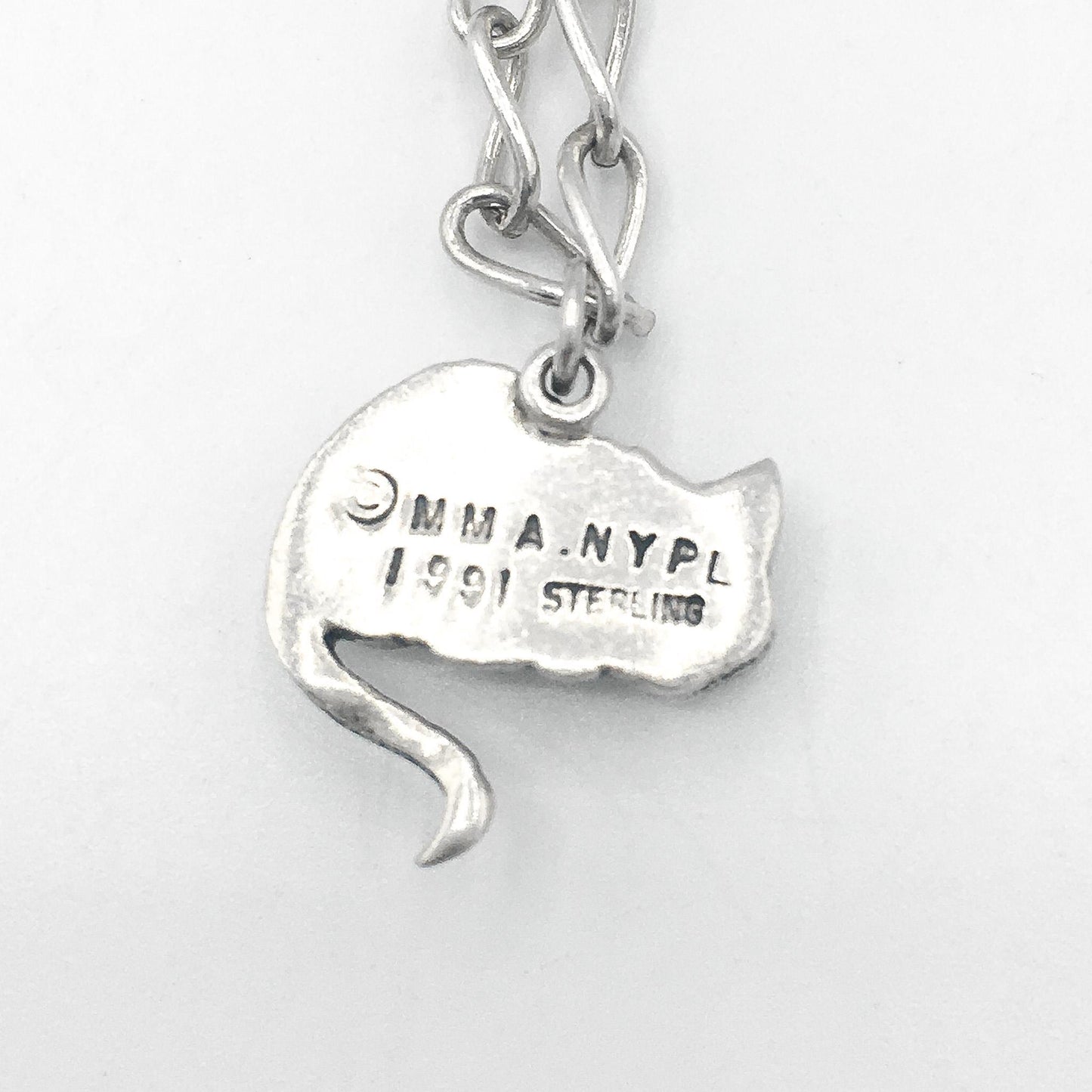 Vintage 1991 Alice in Wonderland Sterling Silver Character Charm Bracelet, 6", Vintage Disney Jewelry