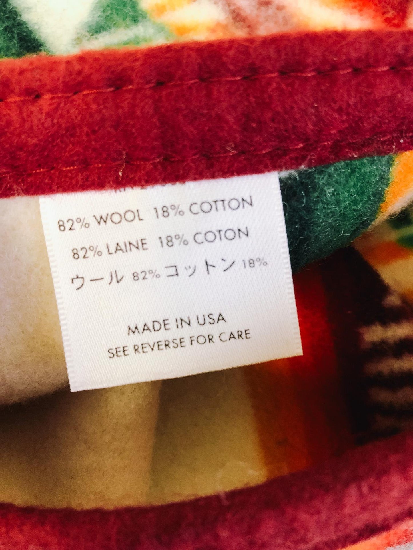 Vintage Pendleton Beaver State Blanket USA Wool Throw Blanket with Southwest Print, Small Blanket 43" x 31.5"