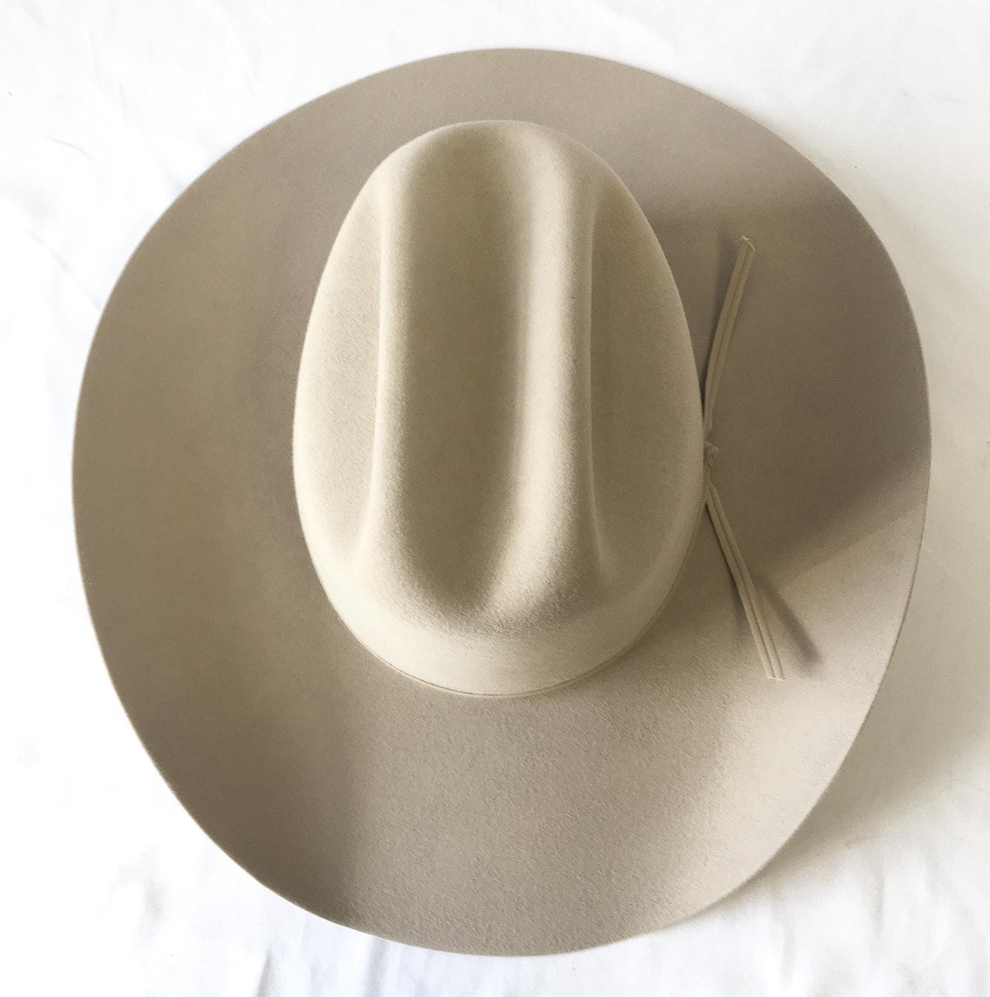 Vintage Stetson 5X Cream/Beige Cowboy Hat with Ribbon Band Detail, Sz. 7 3/8, Vintage Western Hat
