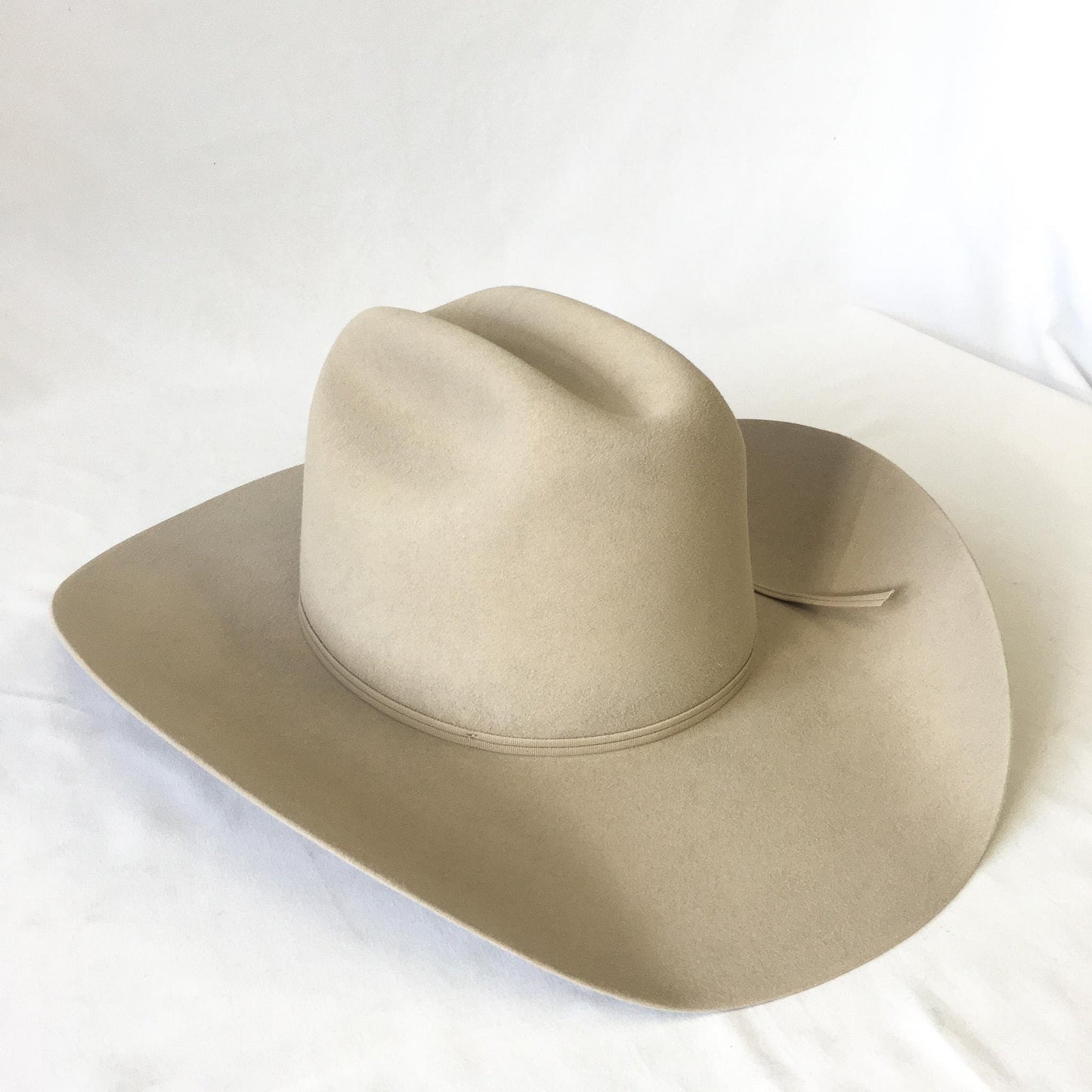Vintage Stetson 5X Cream/Beige Cowboy Hat with Ribbon Band Detail, Sz. 7 3/8, Vintage Western Hat