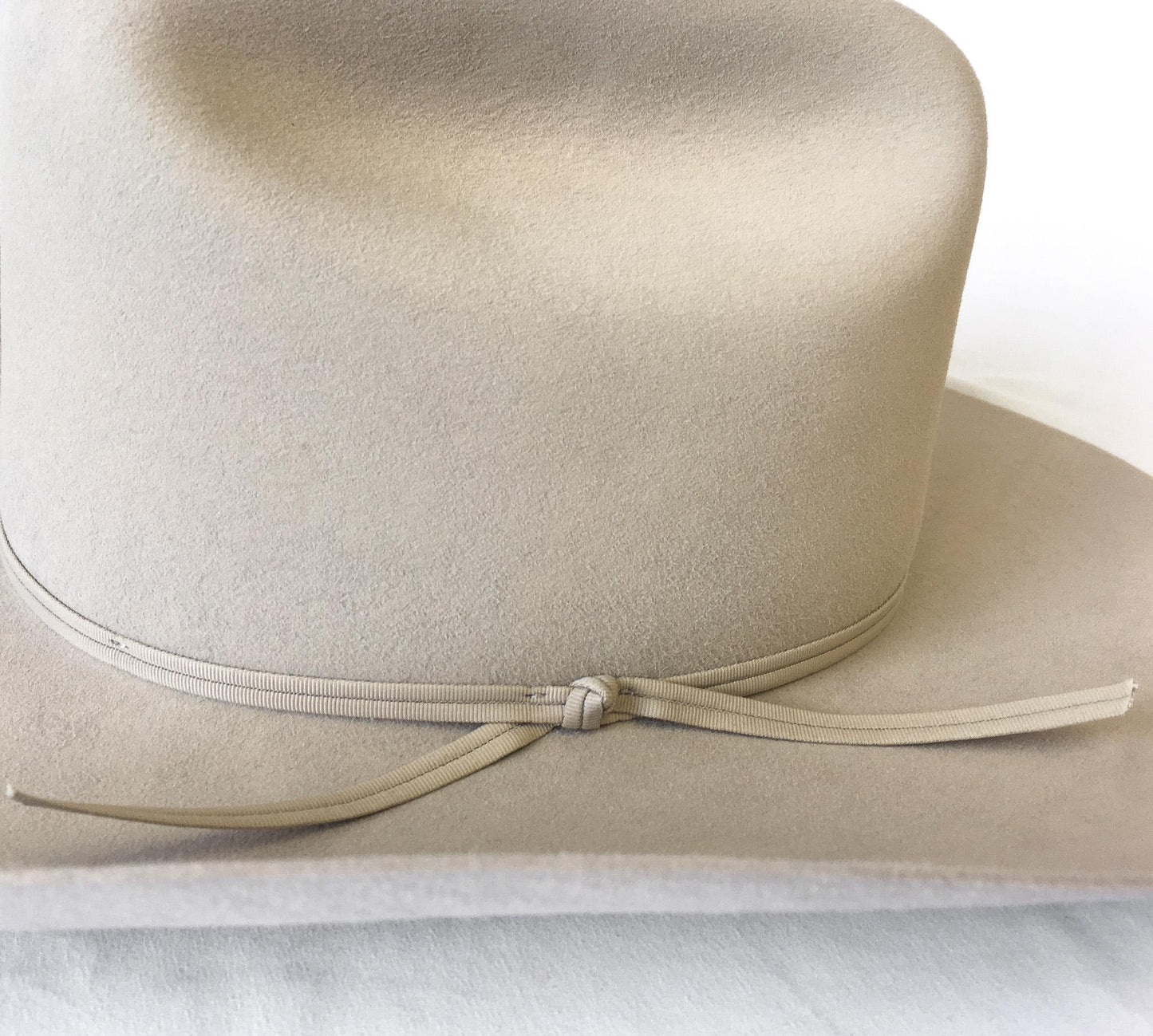 Vintage Stetson 5X Cream/Beige Cowboy Hat with Ribbon Band Detail, Sz. 7 3/8, Vintage Western Hat