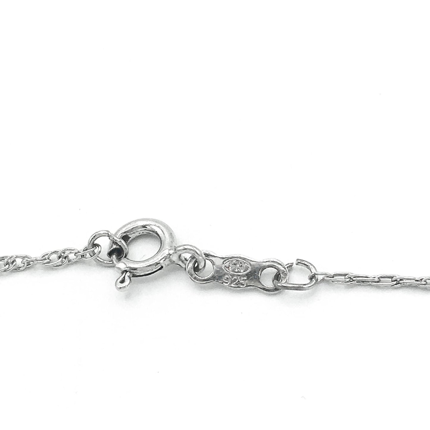 925 Heng Ngai Diamond and Marcasite Penguin Necklace on 925 20" Rope Chain