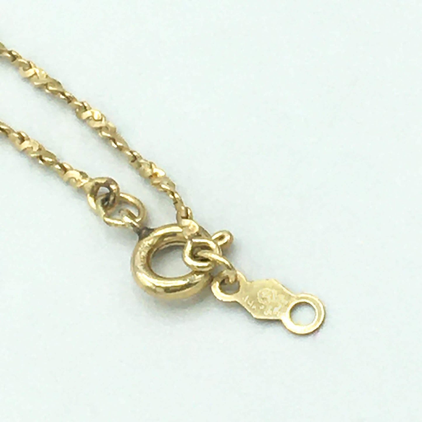 14K Gold Filled Diamond Cut Chain Bracelet, 1mm, 7", 0.8g, Simple Everyday Bracelet