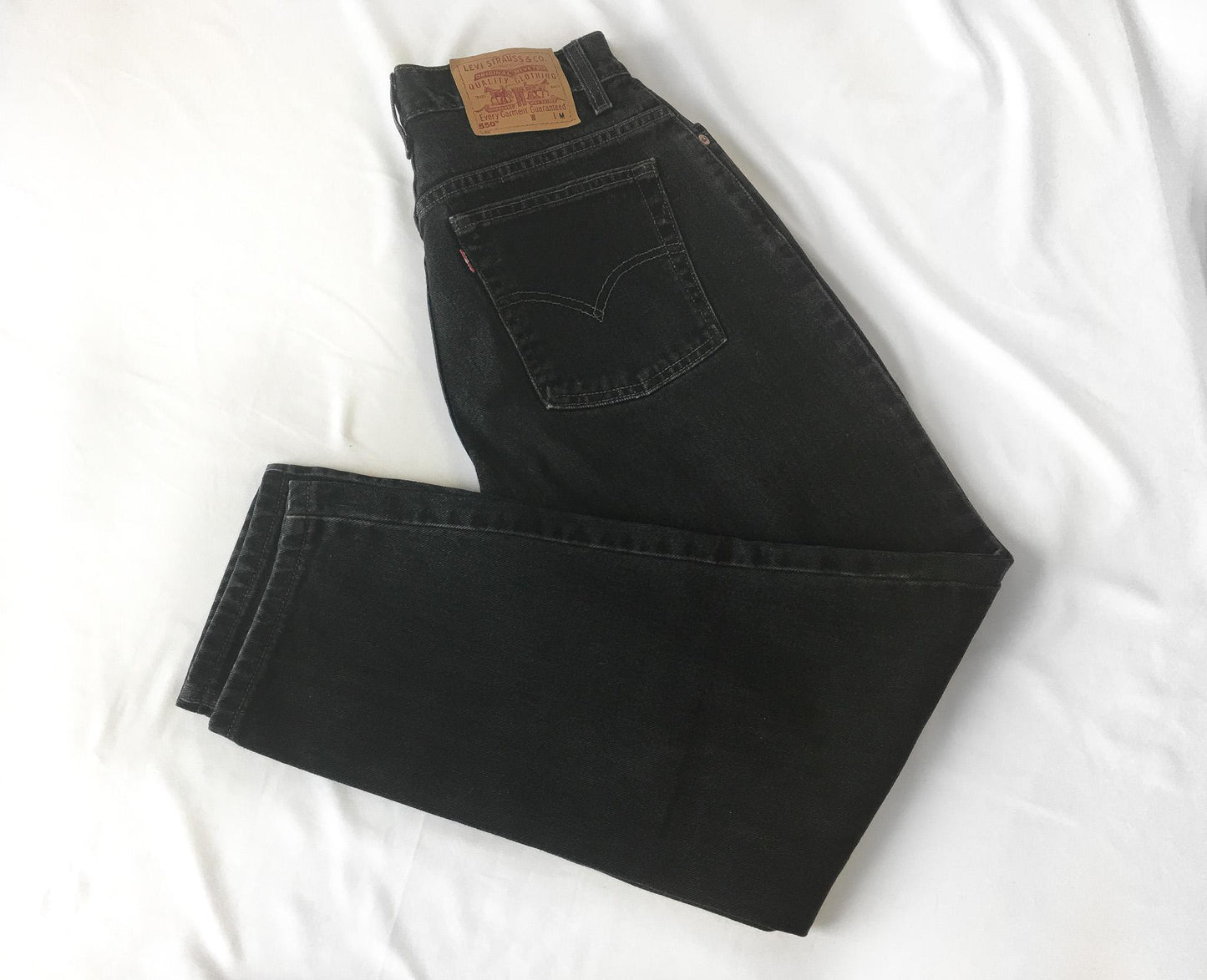 Vintage Levi's 550 Black Straight Leg Jeans, Women's Sz. 29" x 27"