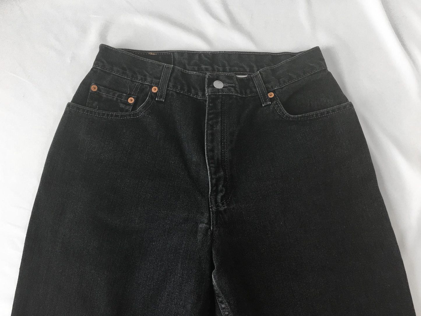 Vintage Levi's 550 Black Straight Leg Jeans, Women's Sz. 29" x 27"