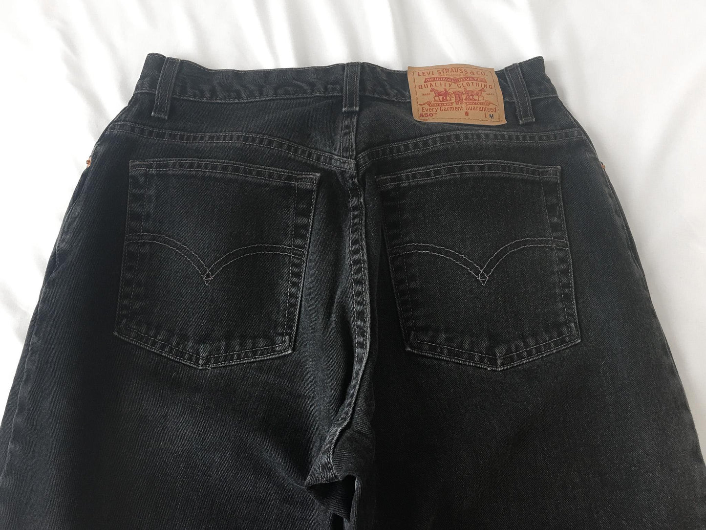 Vintage Levi's 550 Black Straight Leg Jeans, Women's Sz. 29" x 27"