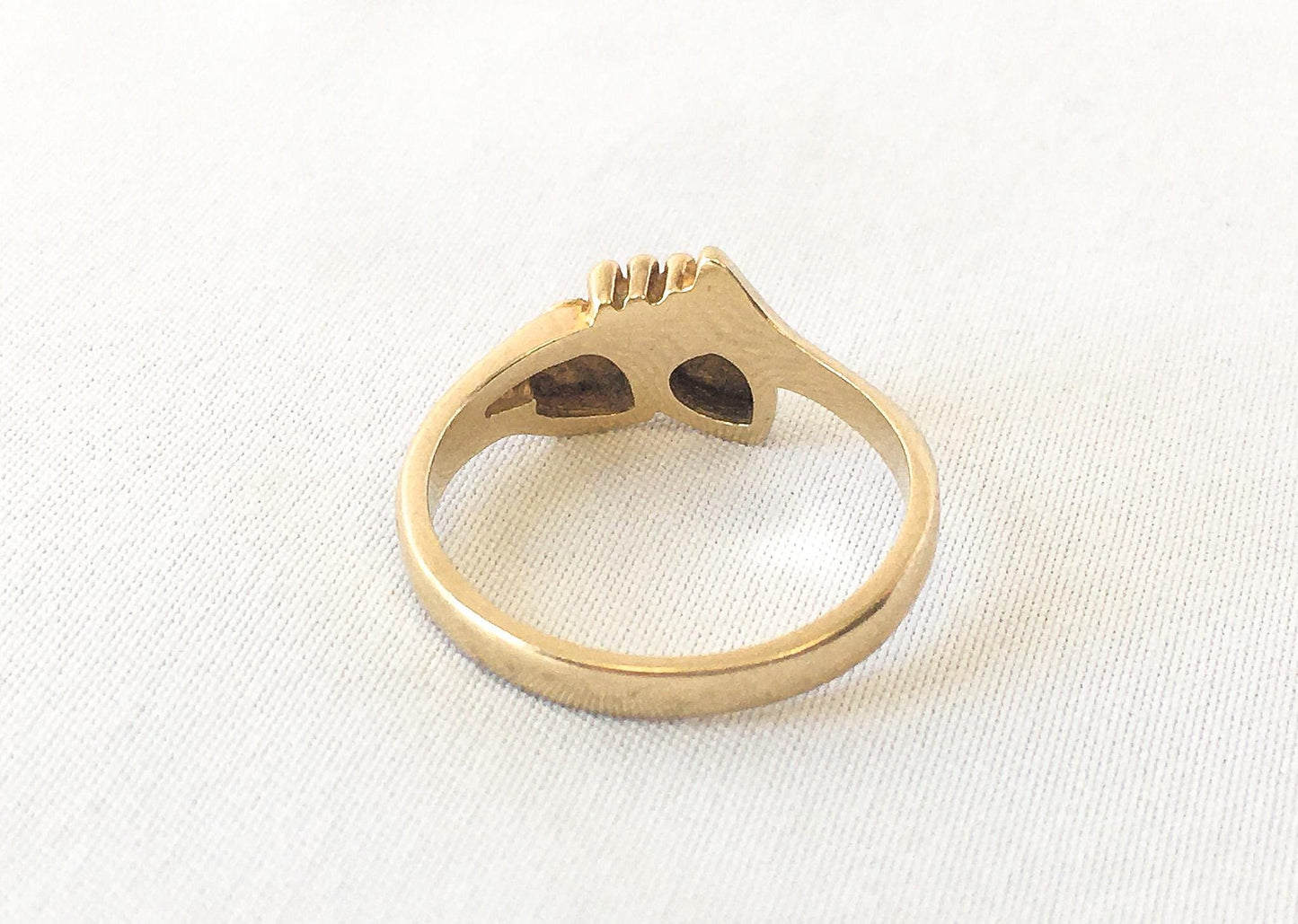 Vintage Landstrom's 10K Black Hills Gold Two Leaf Grape Ring, Sz. 6.5, Vintage Black Hills Jewelry