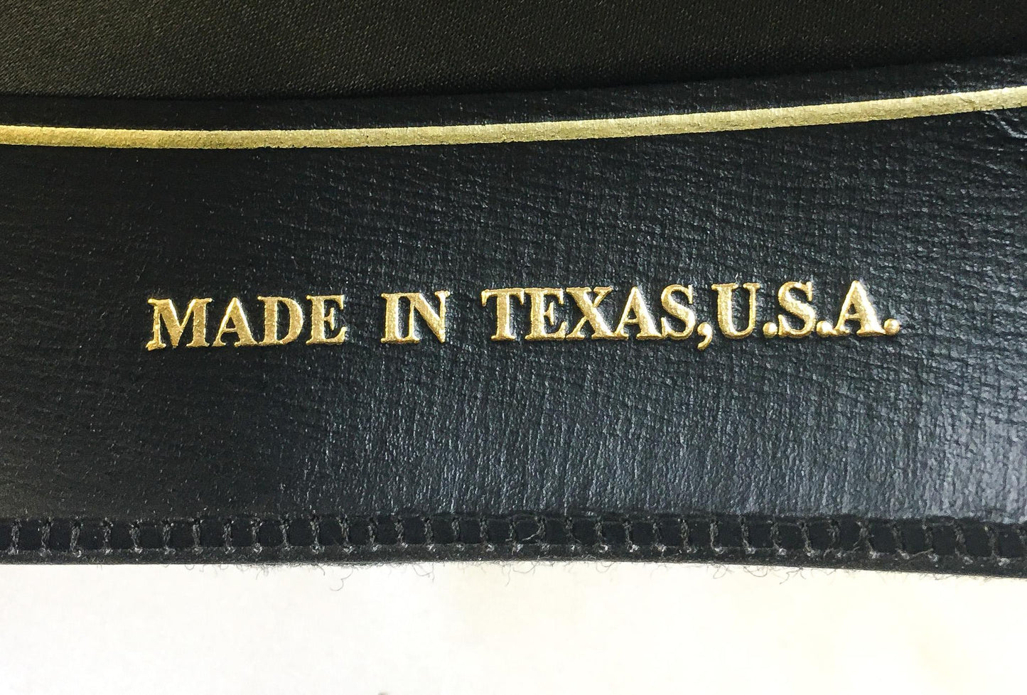 2X Stallion by Stetson Black Felt Cowboy Hat with Leather Silver Stud Band, Sz. 6 7/8, Vintage Western Hat