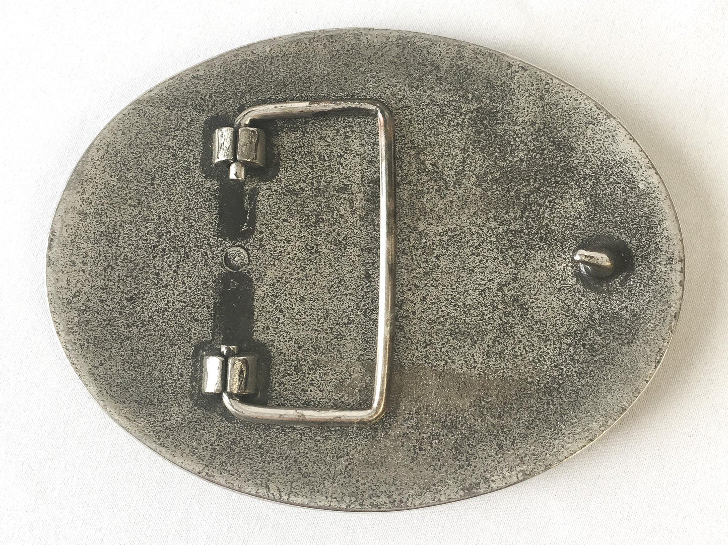 Vintage Jack Daniels Old No. 7 Silver Toned Oval Belt Buckle, 4" x 3", Vintage Whiskey Alcohol Western Belt Buckle