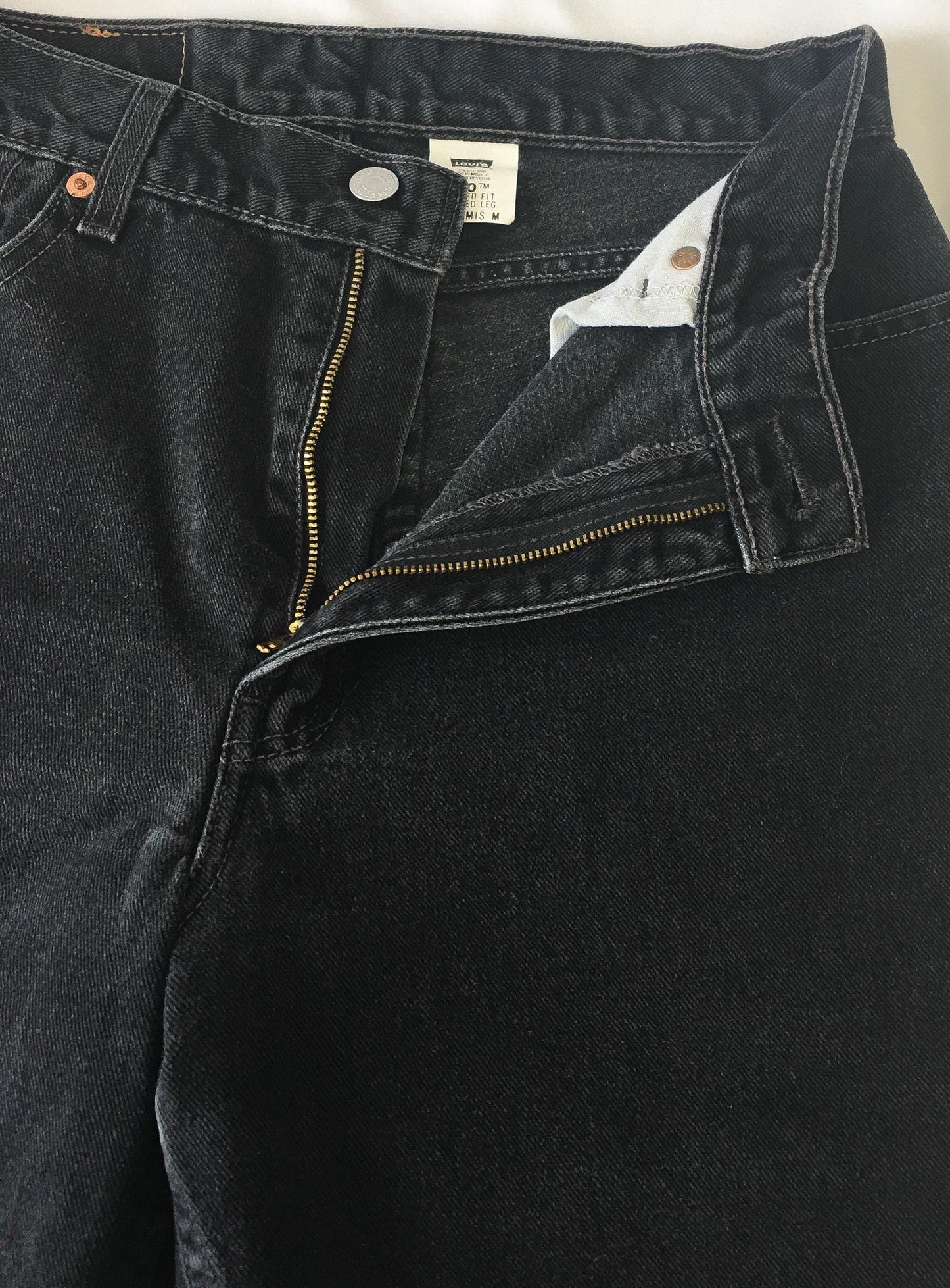 Vintage Levi's 550 Black Straight Leg Jeans, Women's Sz. 29" x 27"