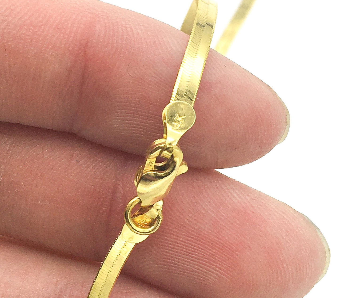 14K Yellow Gold Snake Chain, 17", 2mm, Simple Everyday Layering Chain Necklace