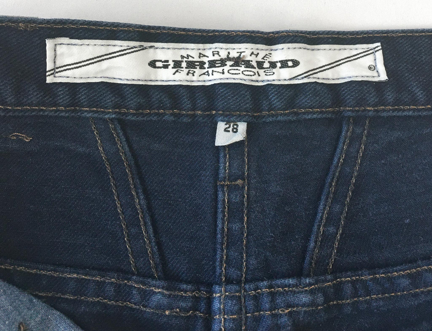 90s Marithe Francois Girbaud Dark Wash High Waist Straight/Tapered Leg Jeans, 28" x 30"
