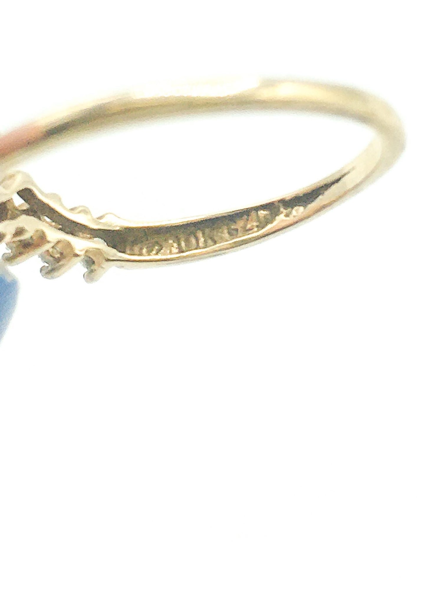10K Cubic Zirconia Chevron Stackable Wedding Ring, Sizes 5.5 and 6, Simple Dainty Stack Engagement Wedding Band