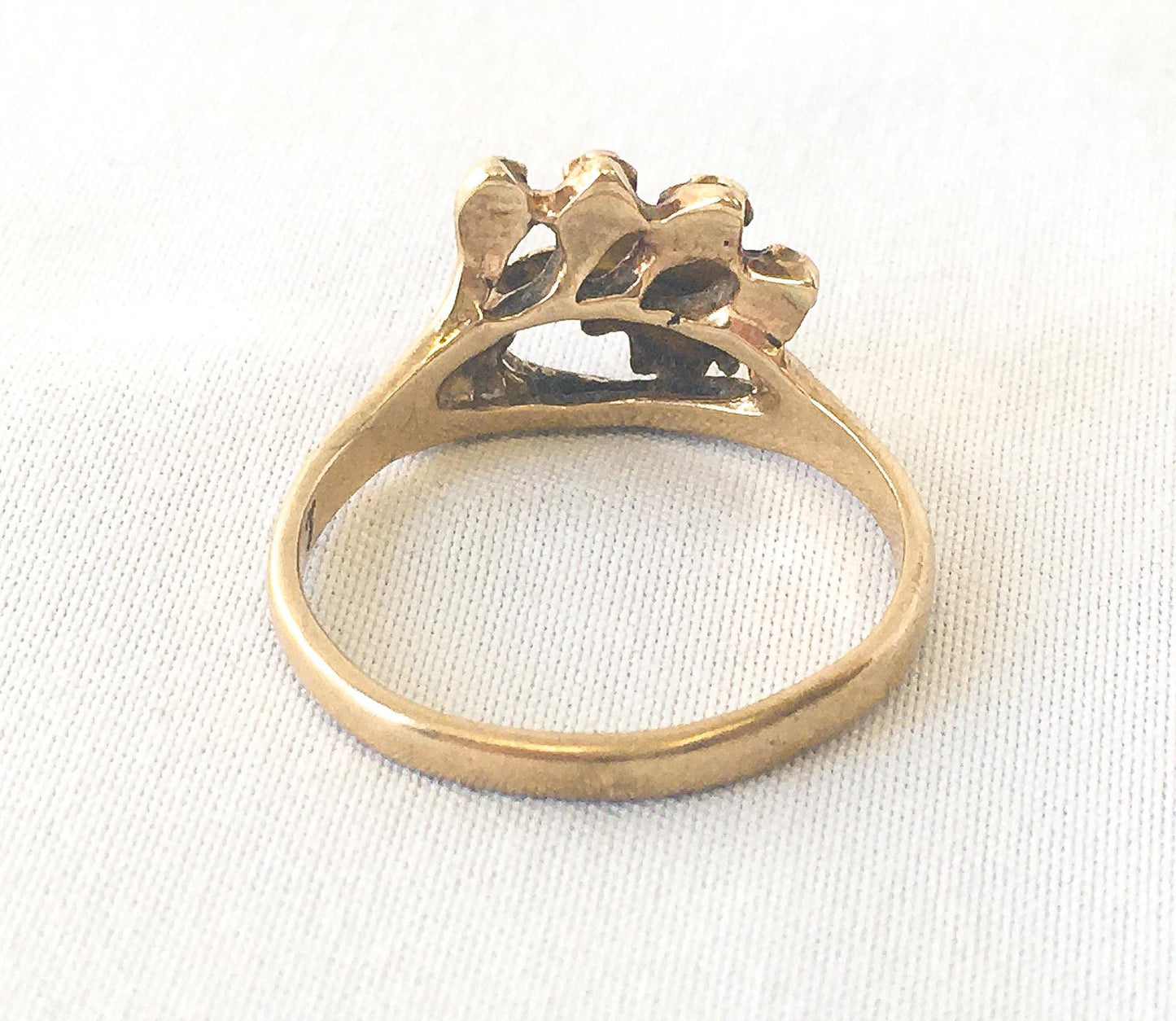 Vintage Landstrom's 10K Black Hills Gold Tricolor Multi Leaf Ring, Sz. 6.5, Vintage Black Hills Jewelry