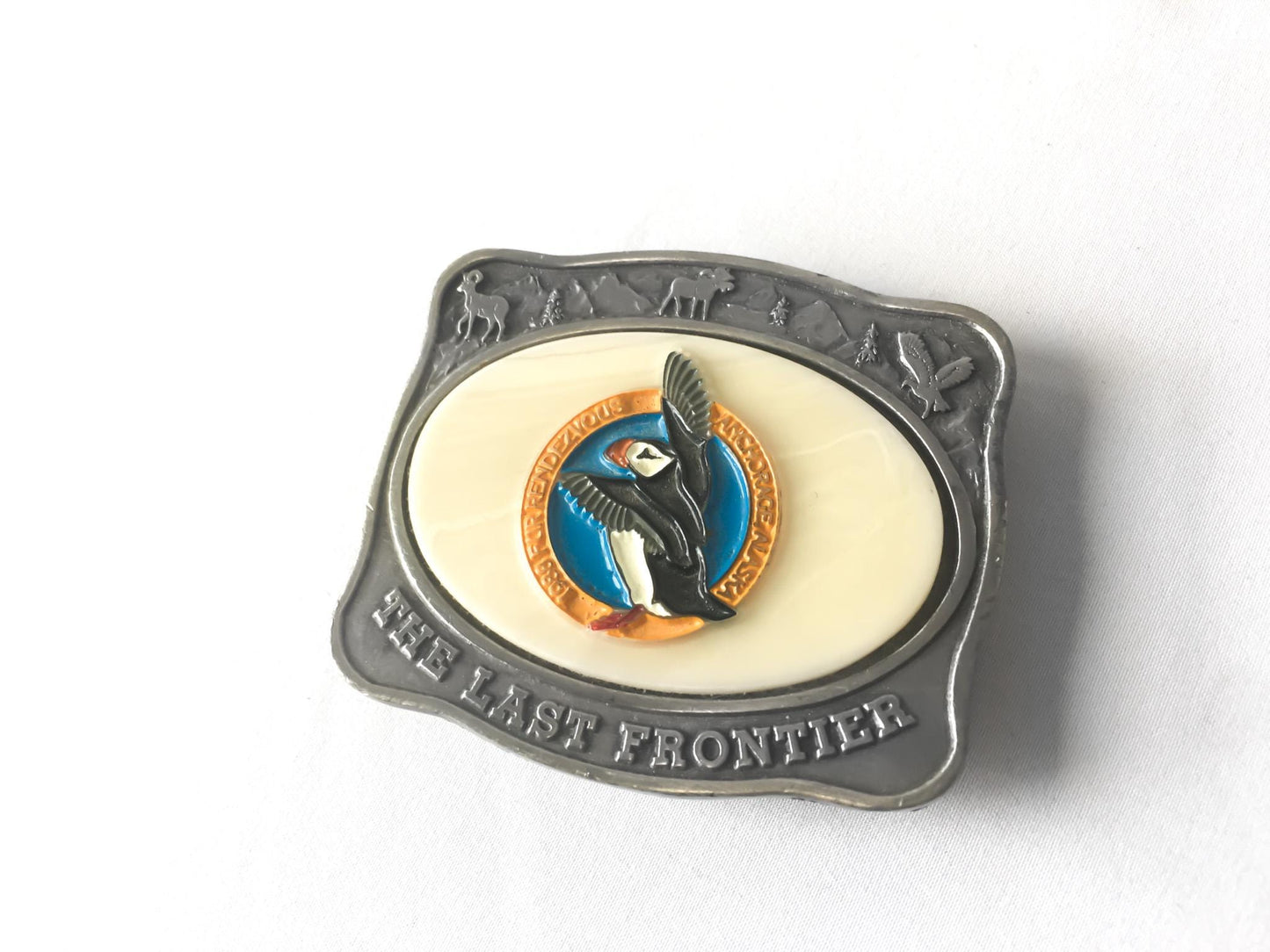 1988 Anchorage Alaska "The Last Frontier Fur Rendezvous Belt Buckle, Vintage Western Belt Buckle