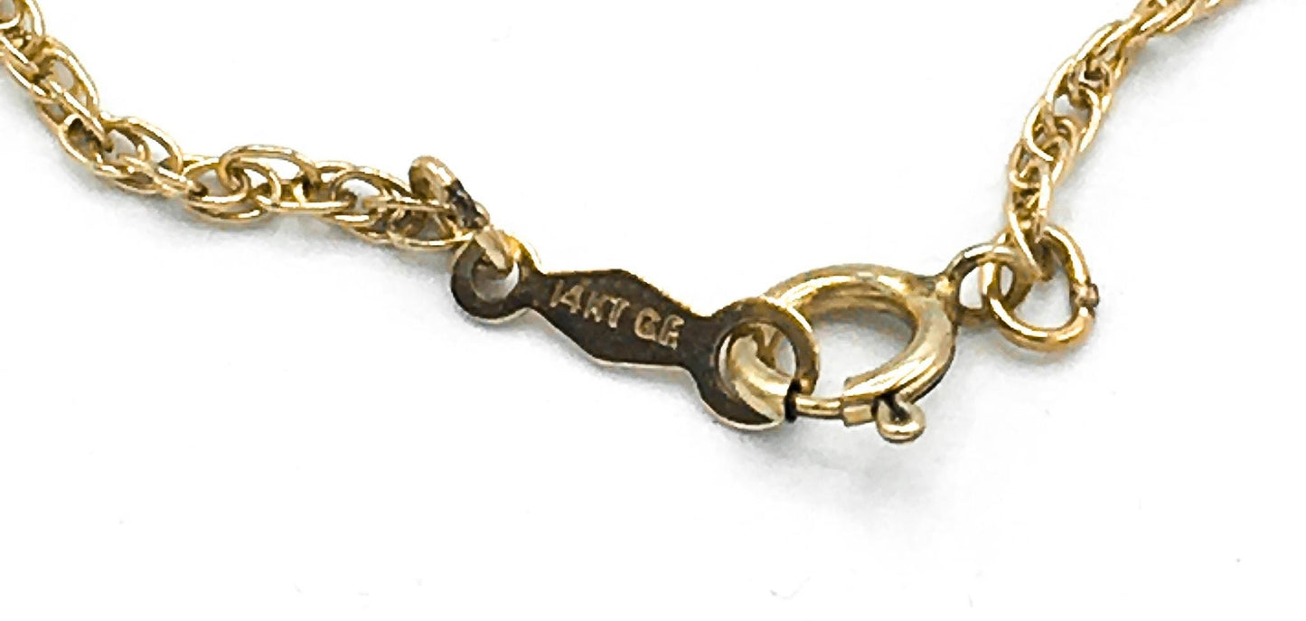 Vintage 14K Gold Filled MSCO 24 Inch Chain Necklace, 1 mm, Simple Everyday Layering Necklace