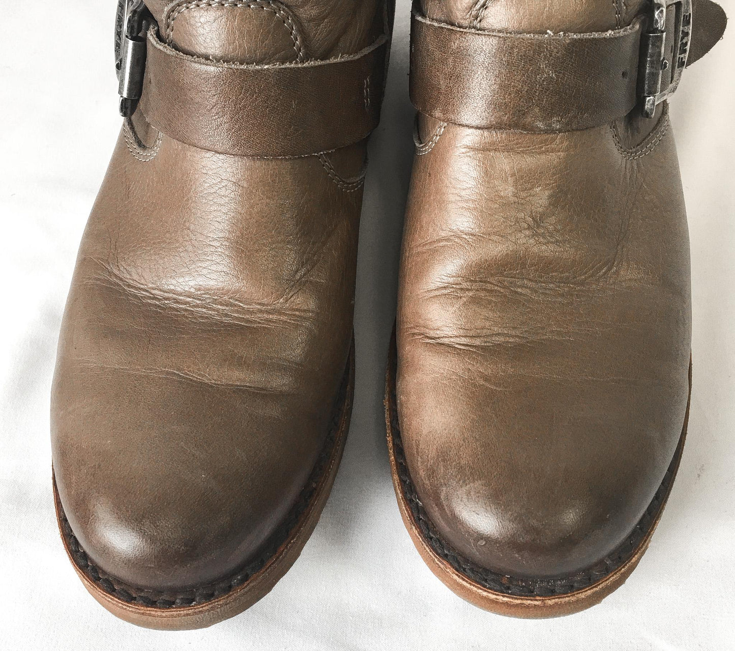 Vintage Inspired Frye Veronica Slouchy Brown Leather Boots, Women's Sz. 7.5B, Vintage Western Boho Boots