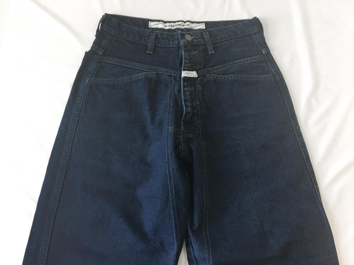 90s Marithe Francois Girbaud Dark Wash High Waist Straight/Tapered Leg Jeans, 28" x 30"
