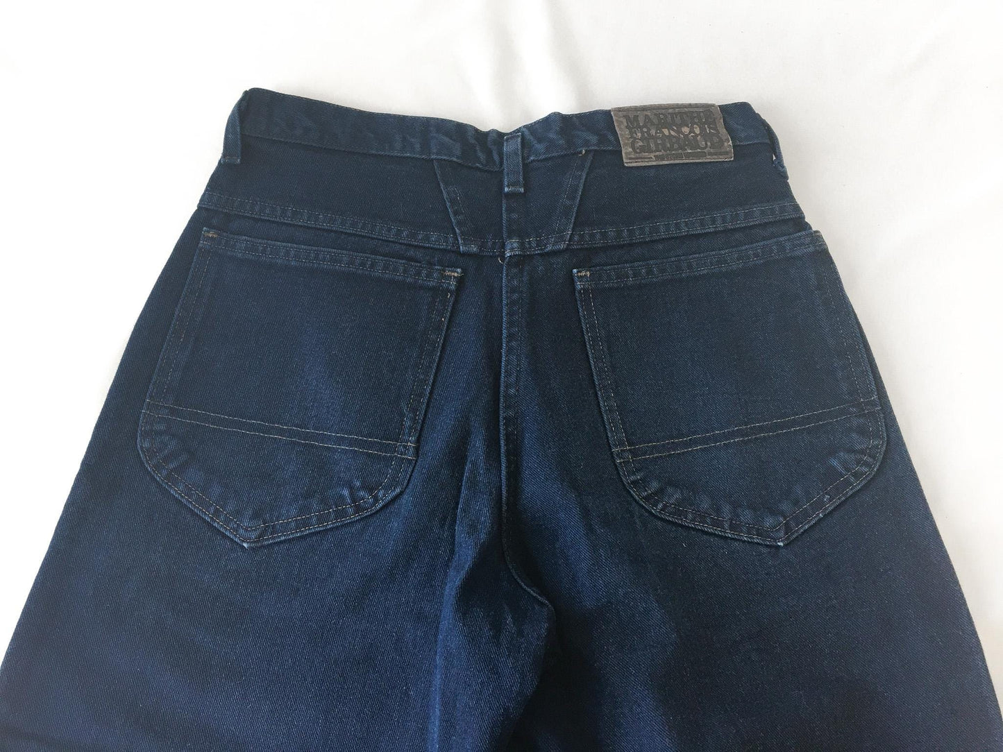 90s Marithe Francois Girbaud Dark Wash High Waist Straight/Tapered Leg Jeans, 28" x 30"