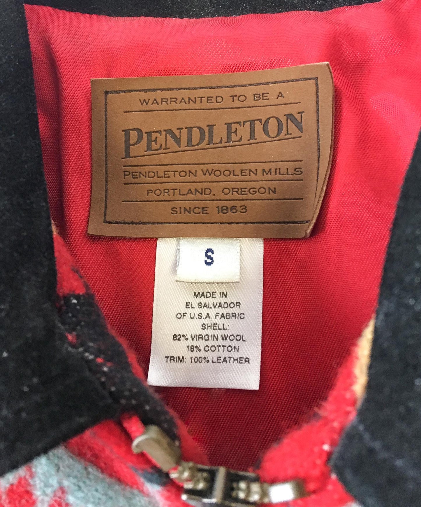Vintage Inspired Pendleton Red Aztec Patterned Wool Jacket, Women's Sz. S, Vintage Western Jacket