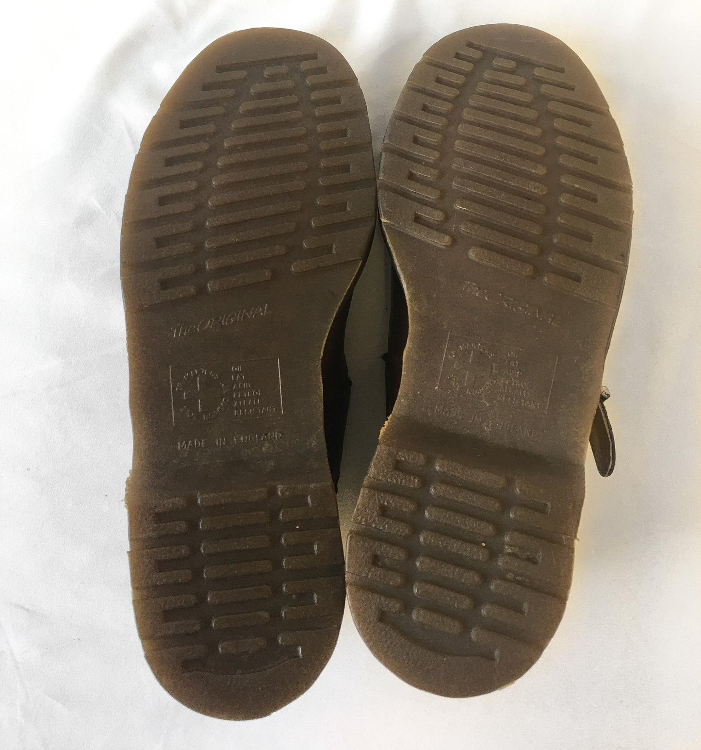 Vintage 90s Dr Martens Brown Leather Mary Jane Loafers, UK Women's Sz. 7, US Women's Sz. 9.5