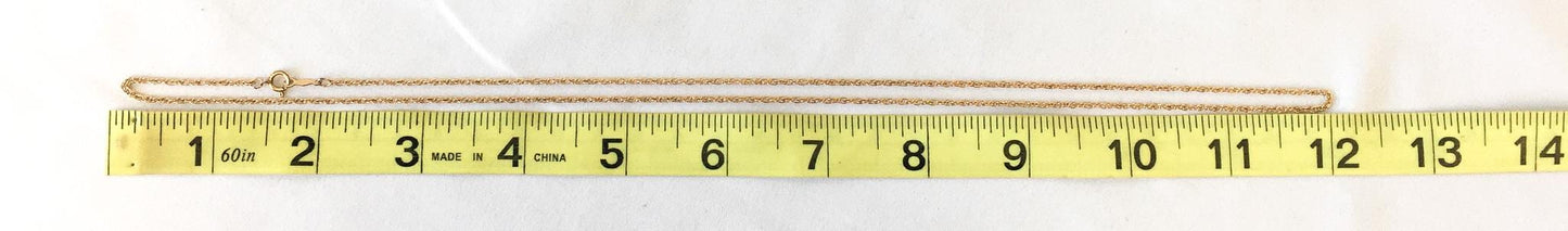 Vintage 14K Gold Filled MSCO 24 Inch Chain Necklace, 1 mm, Simple Everyday Layering Necklace