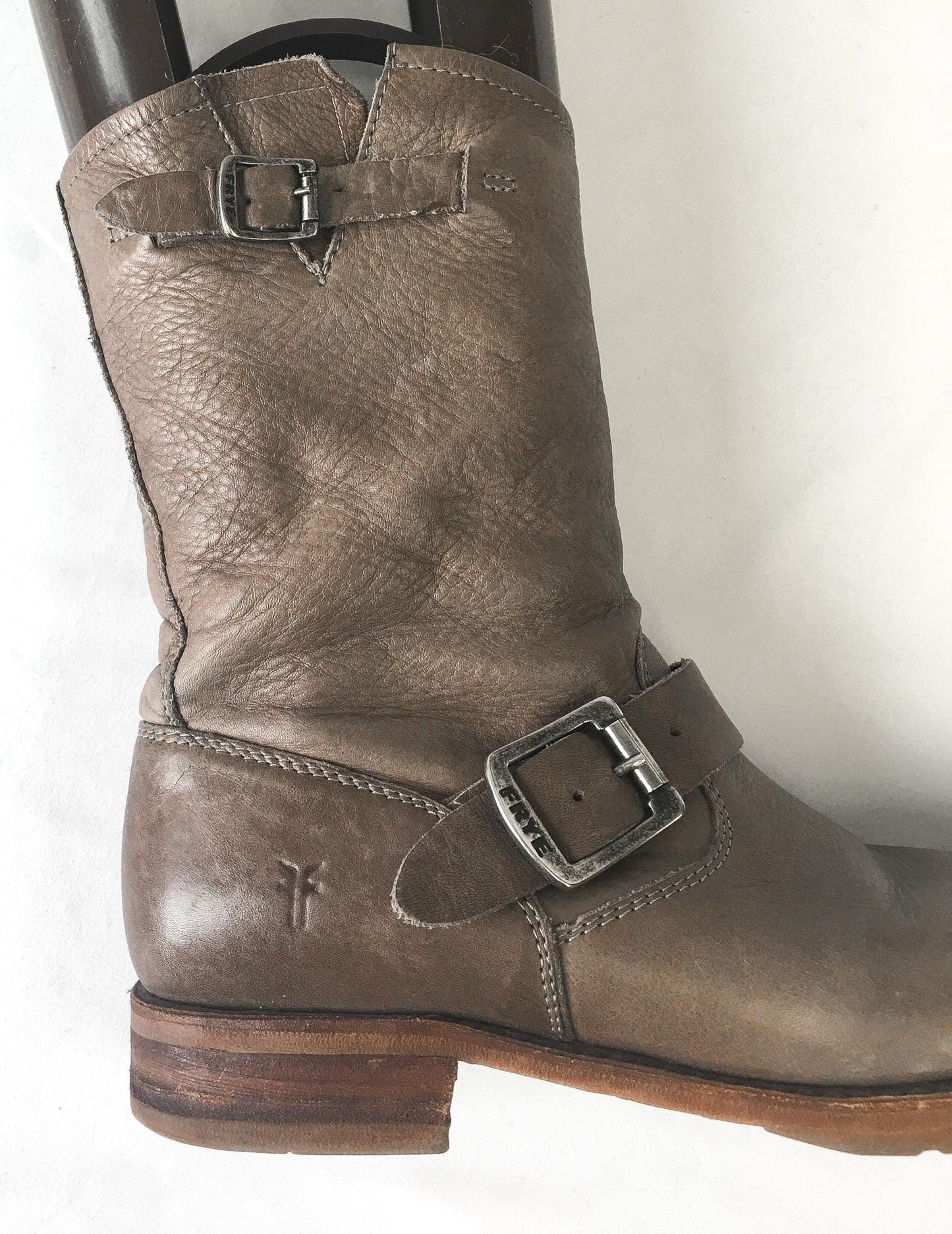 Vintage Inspired Frye Veronica Slouchy Brown Leather Boots, Women's Sz. 7.5B, Vintage Western Boho Boots