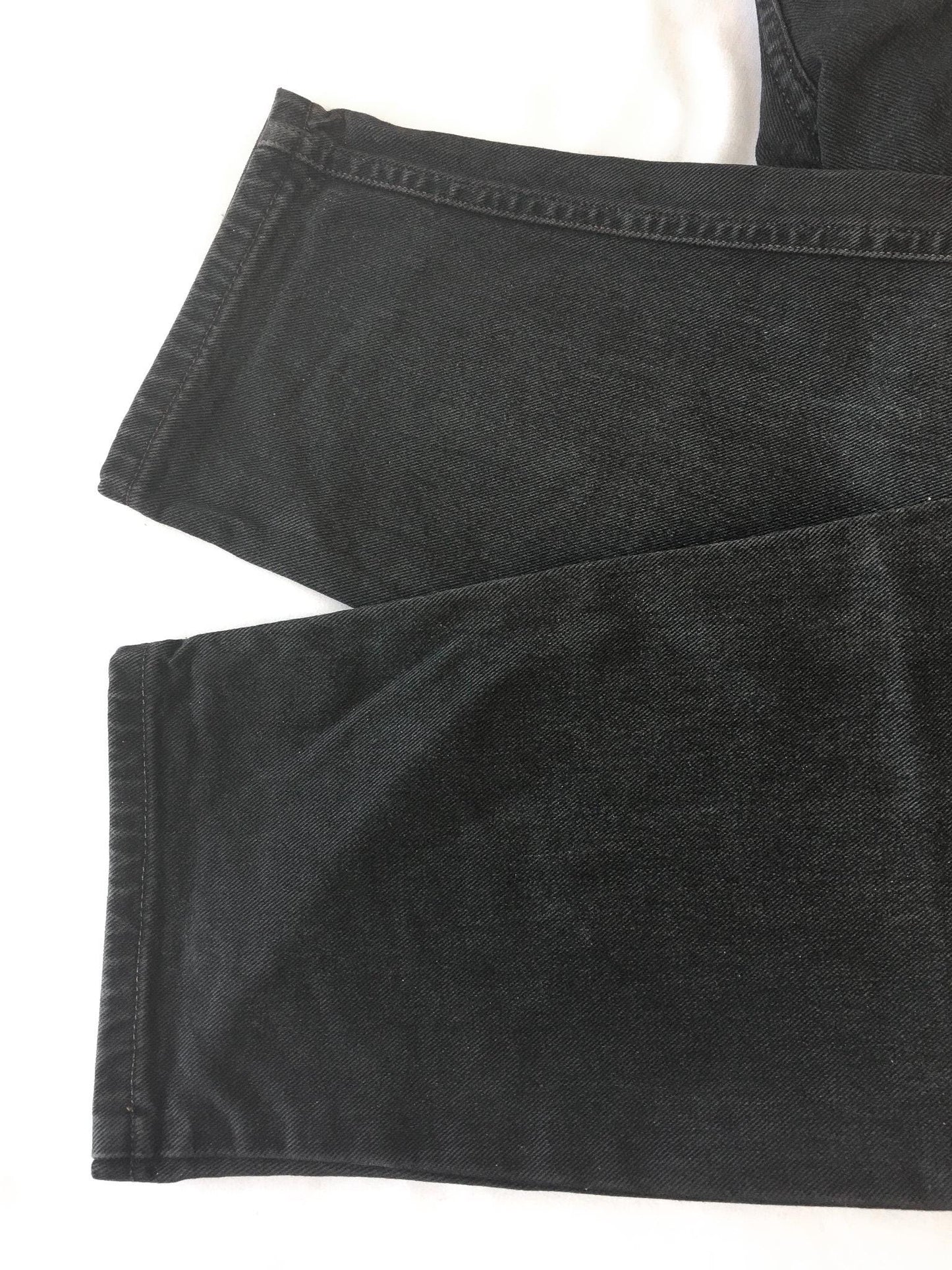 90s Marithe Francois Girbaud Black Stonewashed Straight Leg/Baggy High Rise Jeans, 28" x 30"