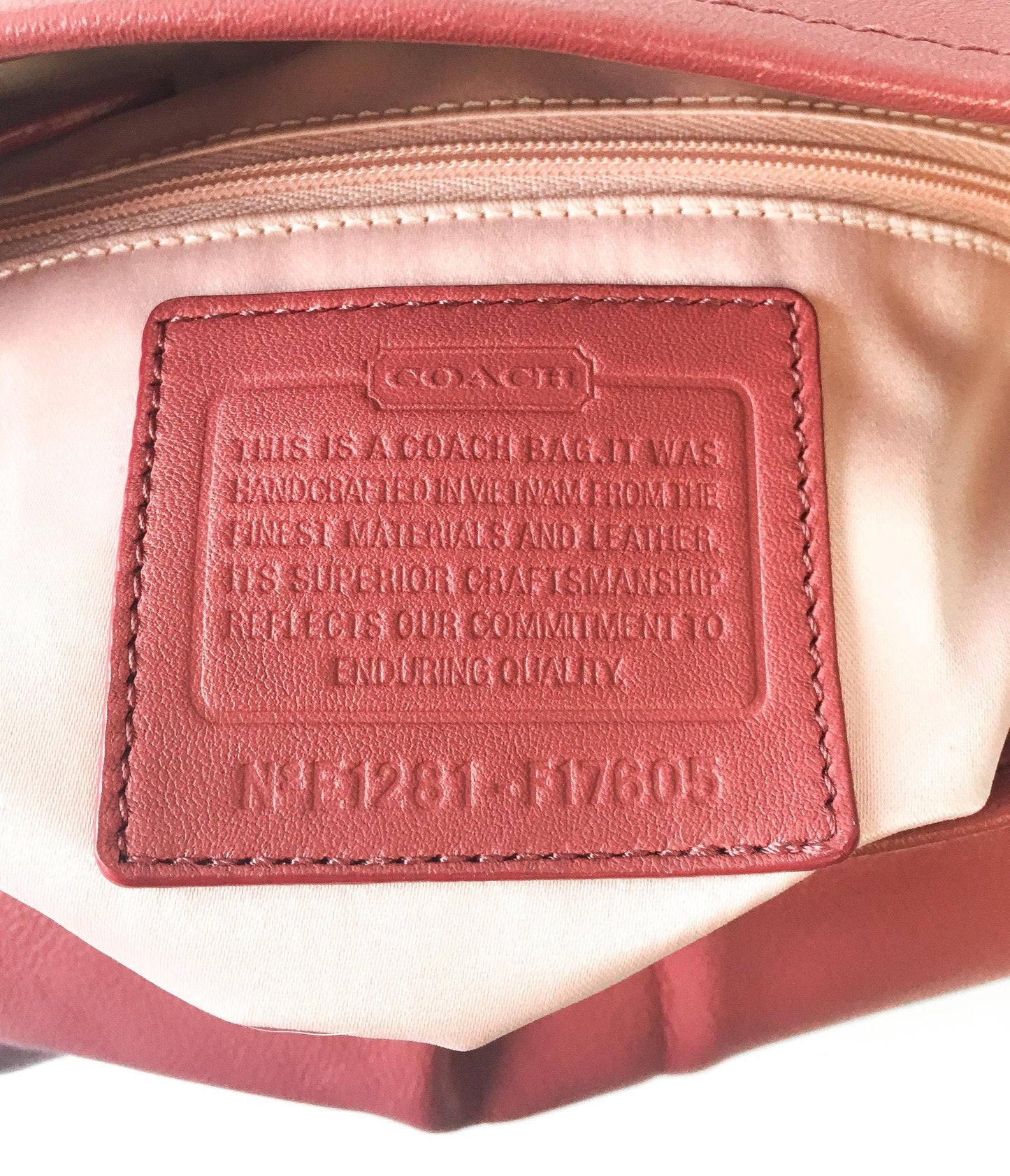 00s Coach Ashley Hippie Dusty Rose Pink Pleated Shoulder Tote Bag with Matching Wallet & Detachable Strap, Style #17605, Y2K Coach Handbag