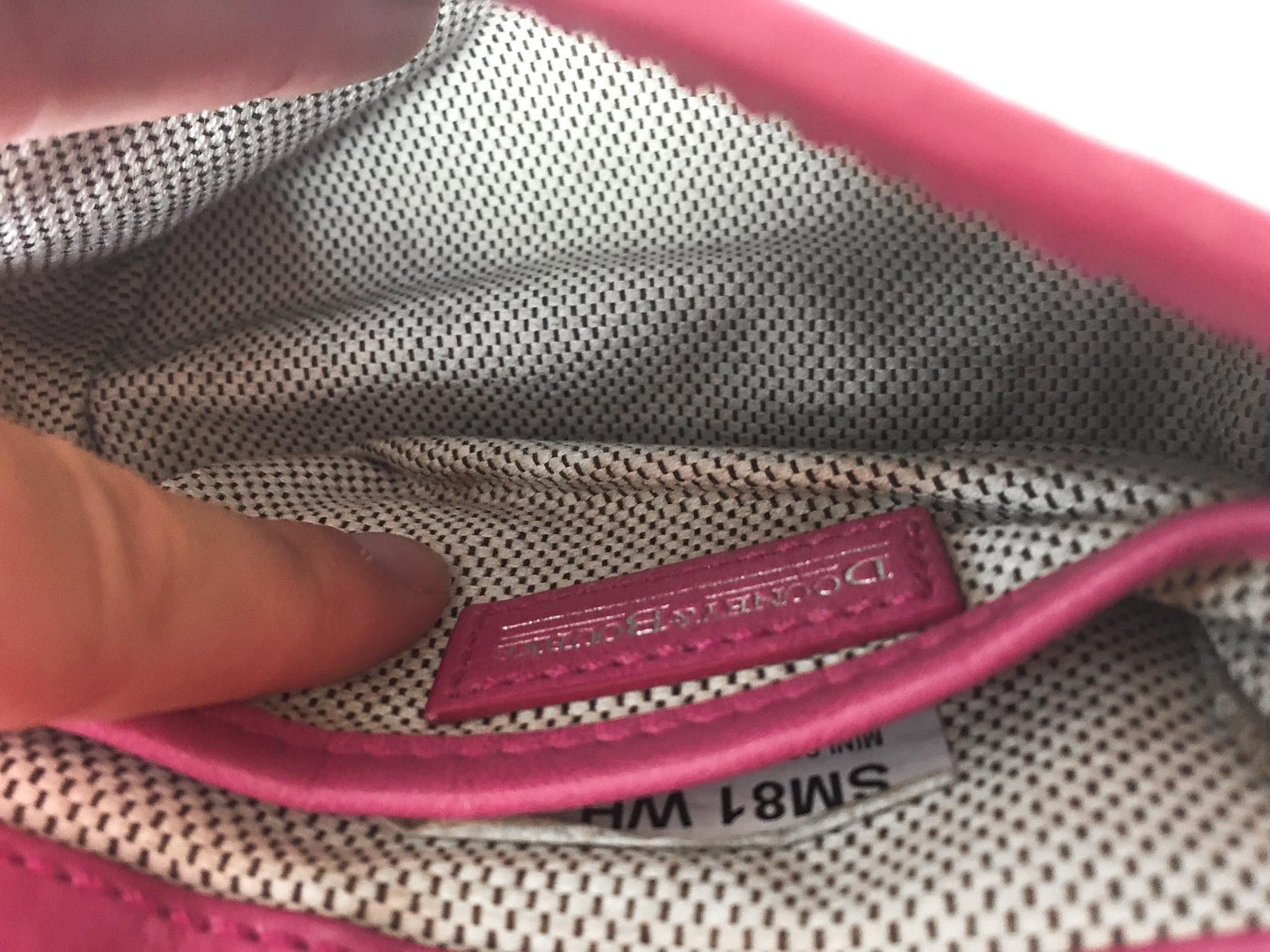 Vintage Y2K Dooney and Bourke White and Pink Mini Bag with Rainbow Heart Buckle, Unique Y2K 00s Dooney Crossbody Shoulder Bag