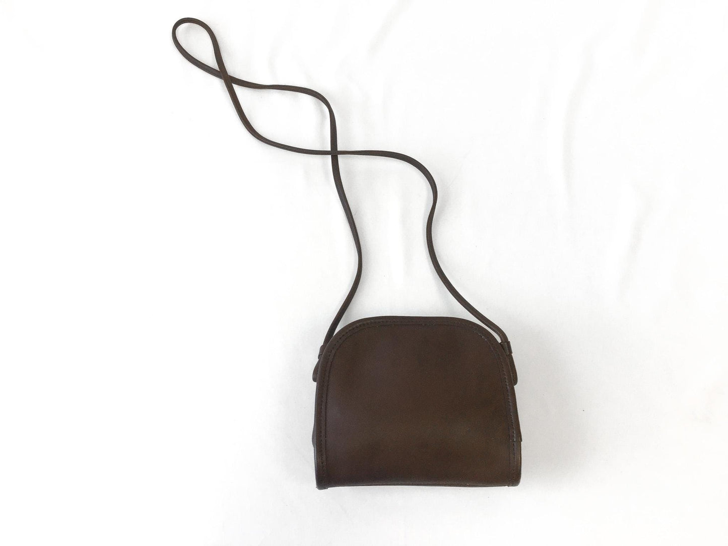 90s Coach Mini Abbie Brown Leather Crossbody Bag, Style #9017, Vintage 90s Coach Handbag