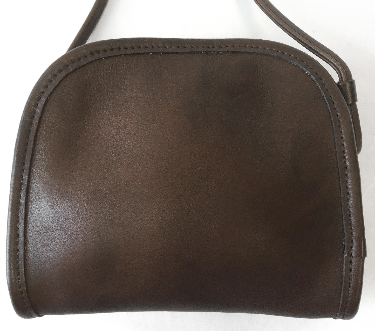 90s Coach Mini Abbie Brown Leather Crossbody Bag, Style #9017, Vintage 90s Coach Handbag