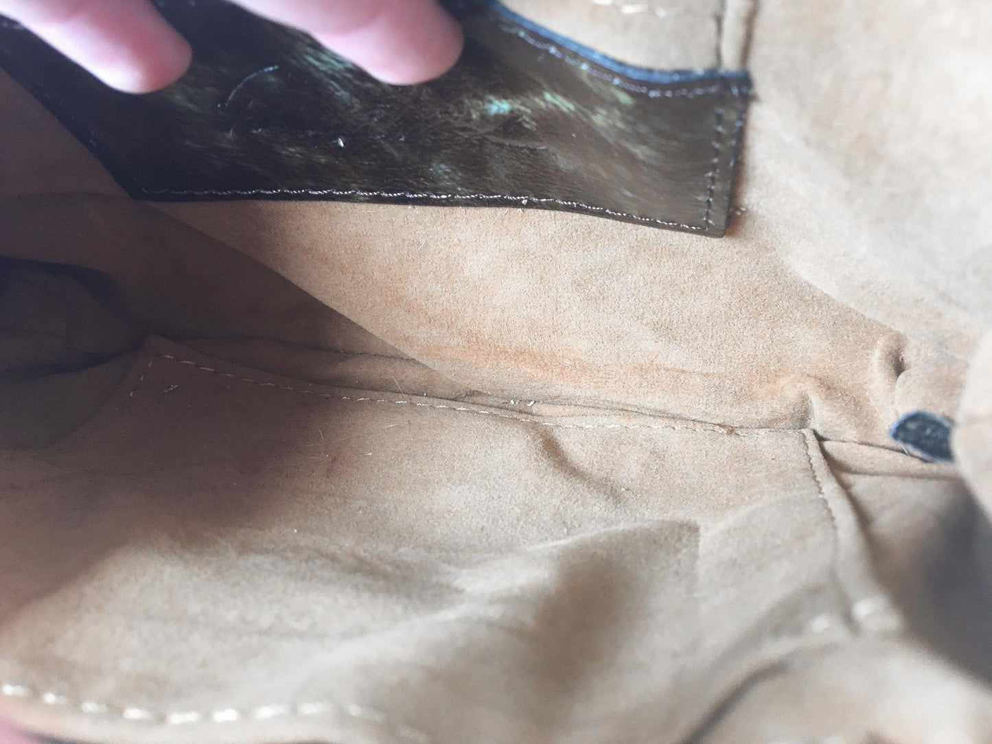Vintage Inspired Patricia Nash Savena Brown Teal Tooled Leather Clutch Wristlet Coin Pouch, Unique Western Boho Wristlet Handbag