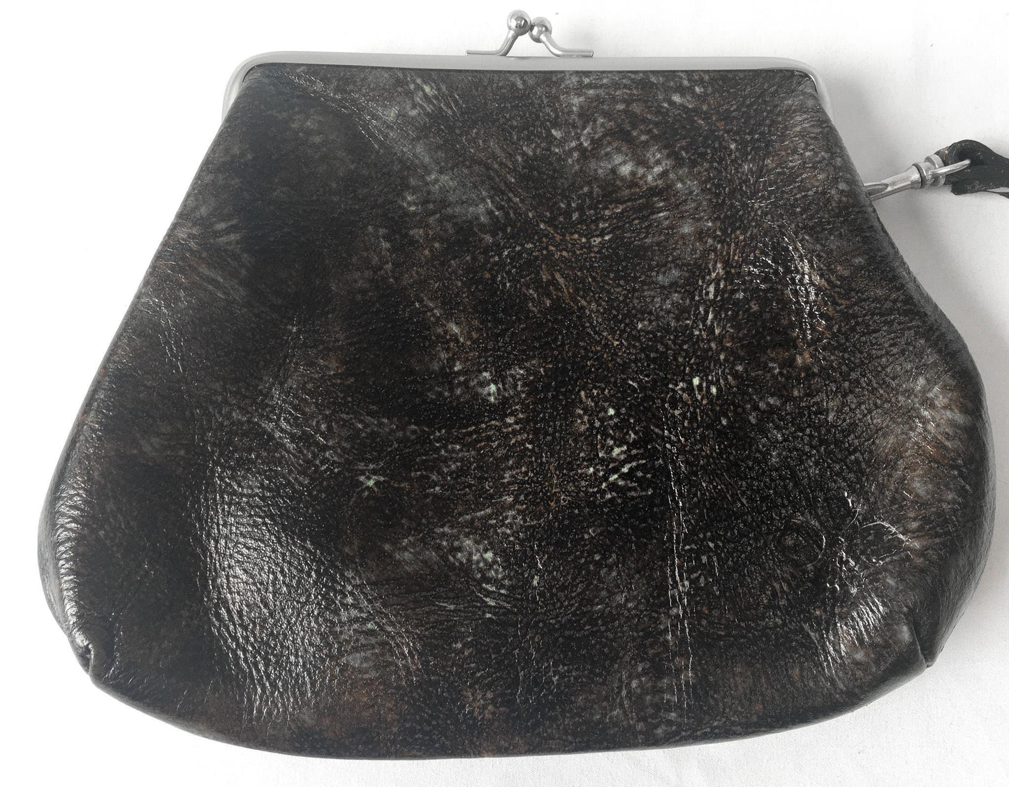Vintage Inspired Patricia Nash Savena Brown Teal Tooled Leather Clutch Wristlet Coin Pouch, Unique Western Boho Wristlet Handbag