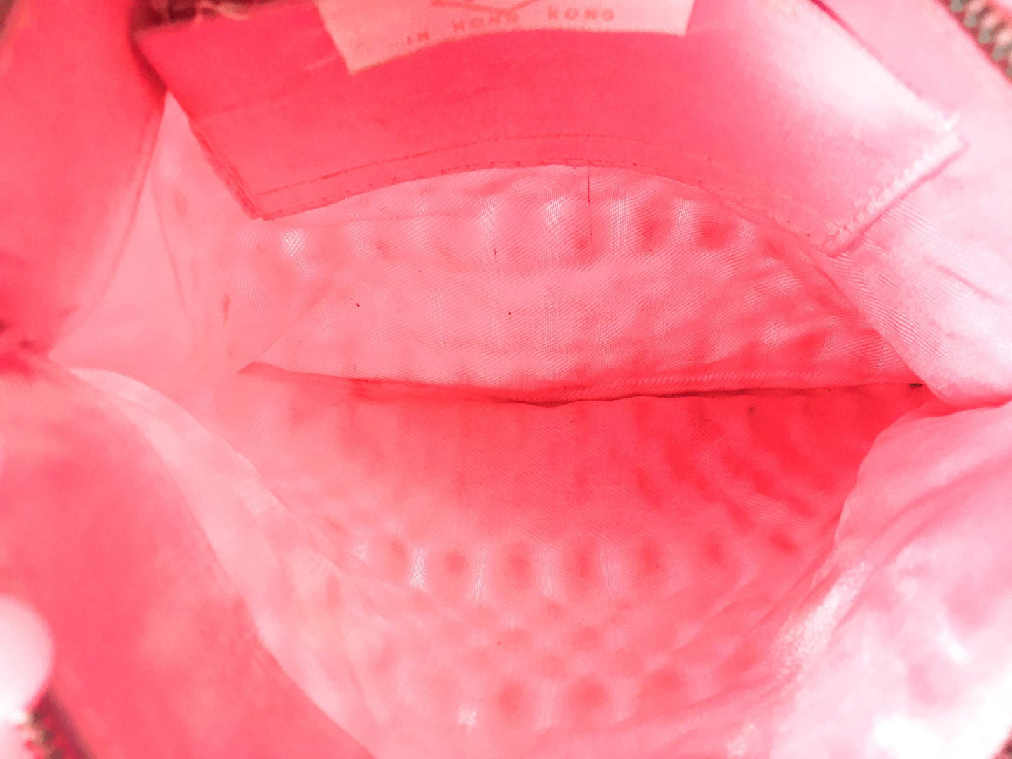 60s Handmade Bubblegum Pink Beaded Crossbody Bag