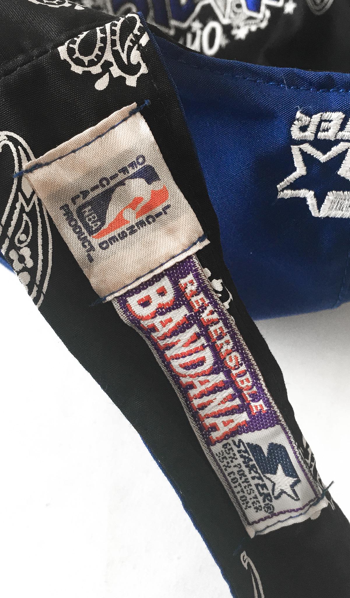 90s Orlando Magic Reversible Bandana Paisley Print Embroidered Tie Back Flatbrim Baseball Cap, Vintage Orlando Magic NBA Apparel