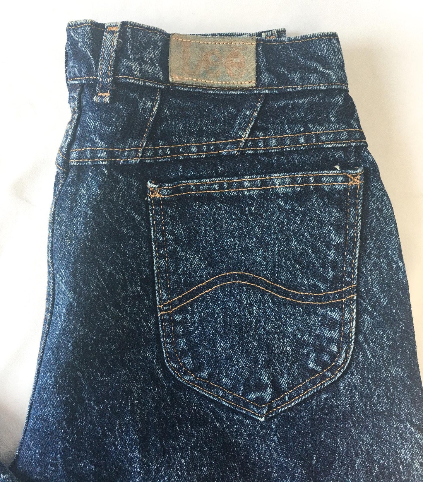 Vintage 90s Lee Dark Acid Wash High Rise Baggy Jeans, 30" x 31"